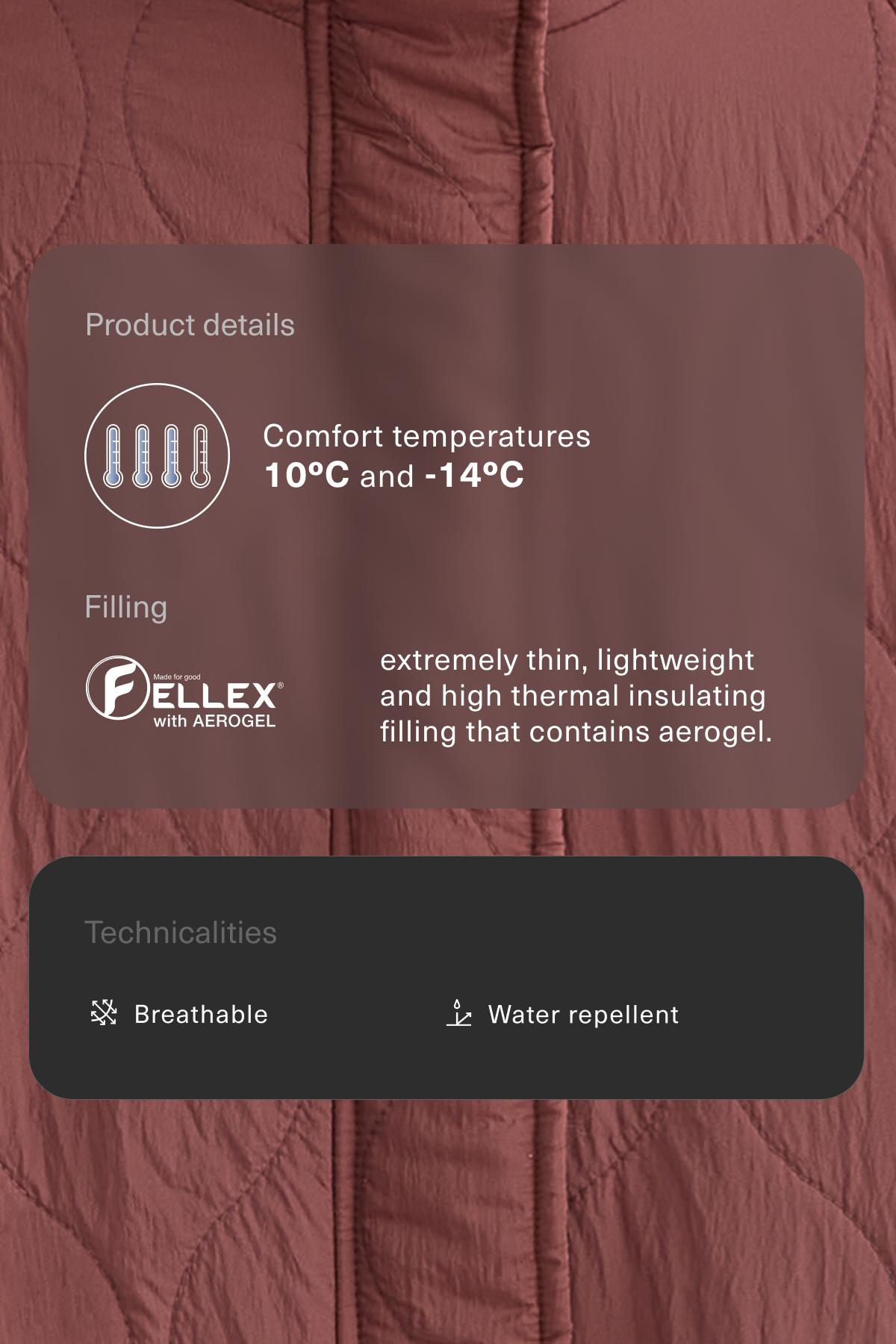 Water-repellent FELLEX® AEROGEL padded jacket — MAHOGANY