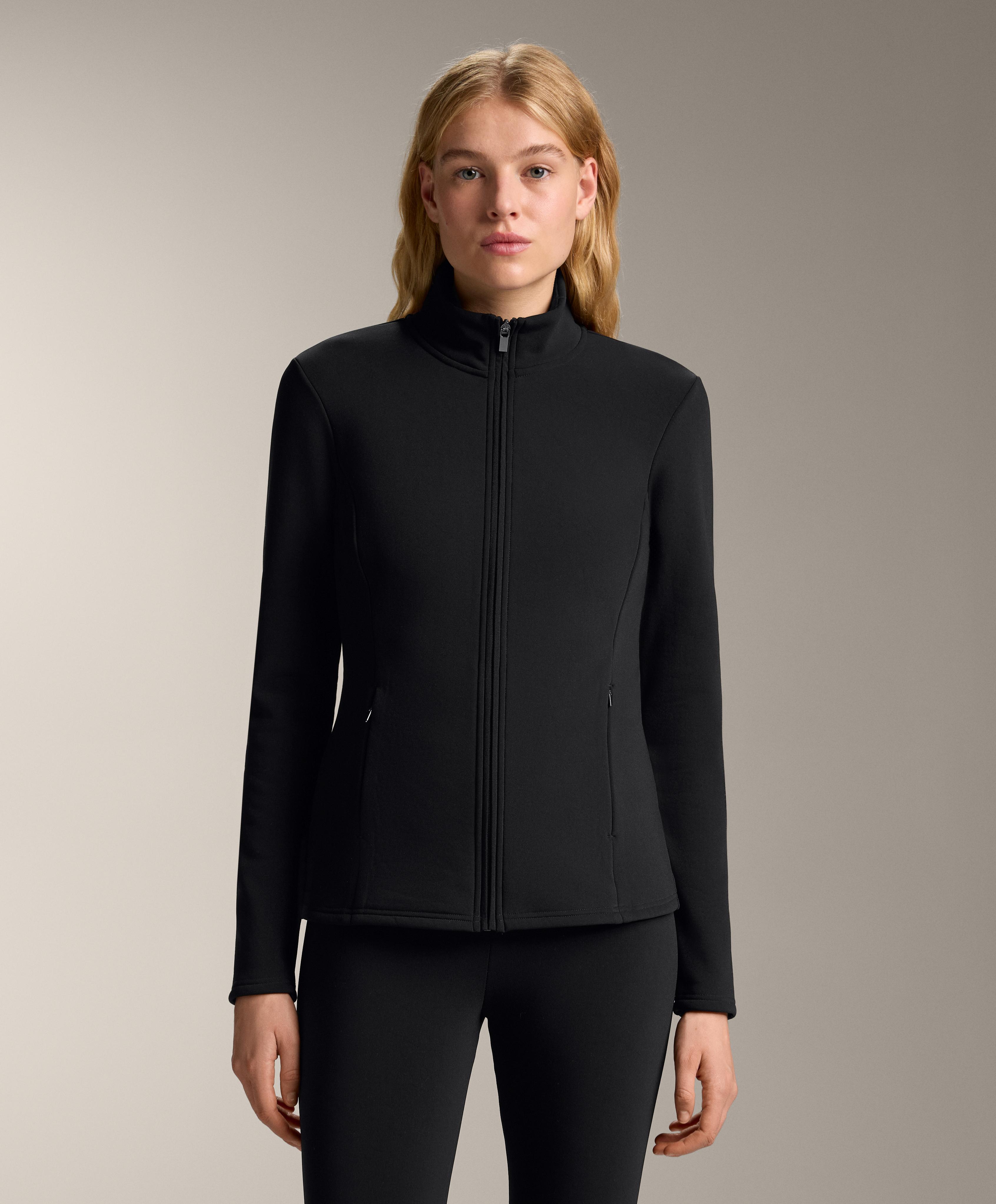 Long super extra warm seamless technical jacket — BLACK