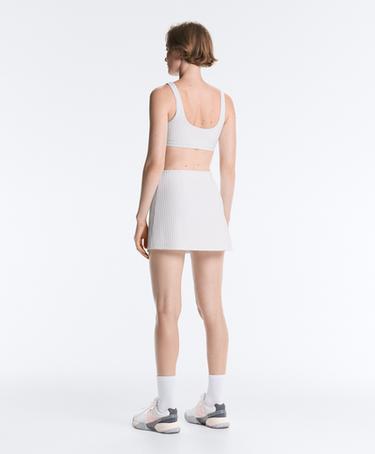 Check short skirt — WHITE  8