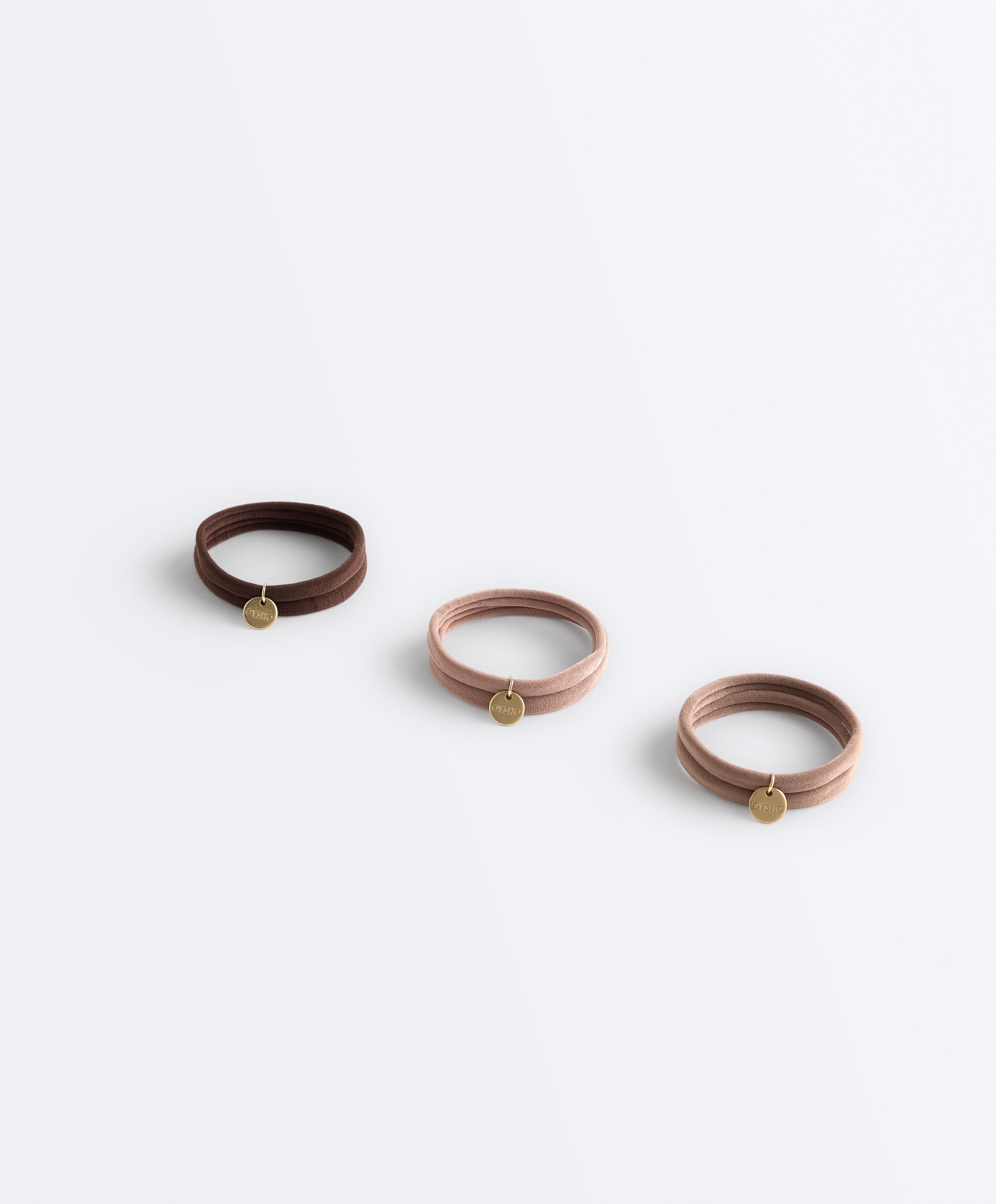 6 Oysho plaque hair ties