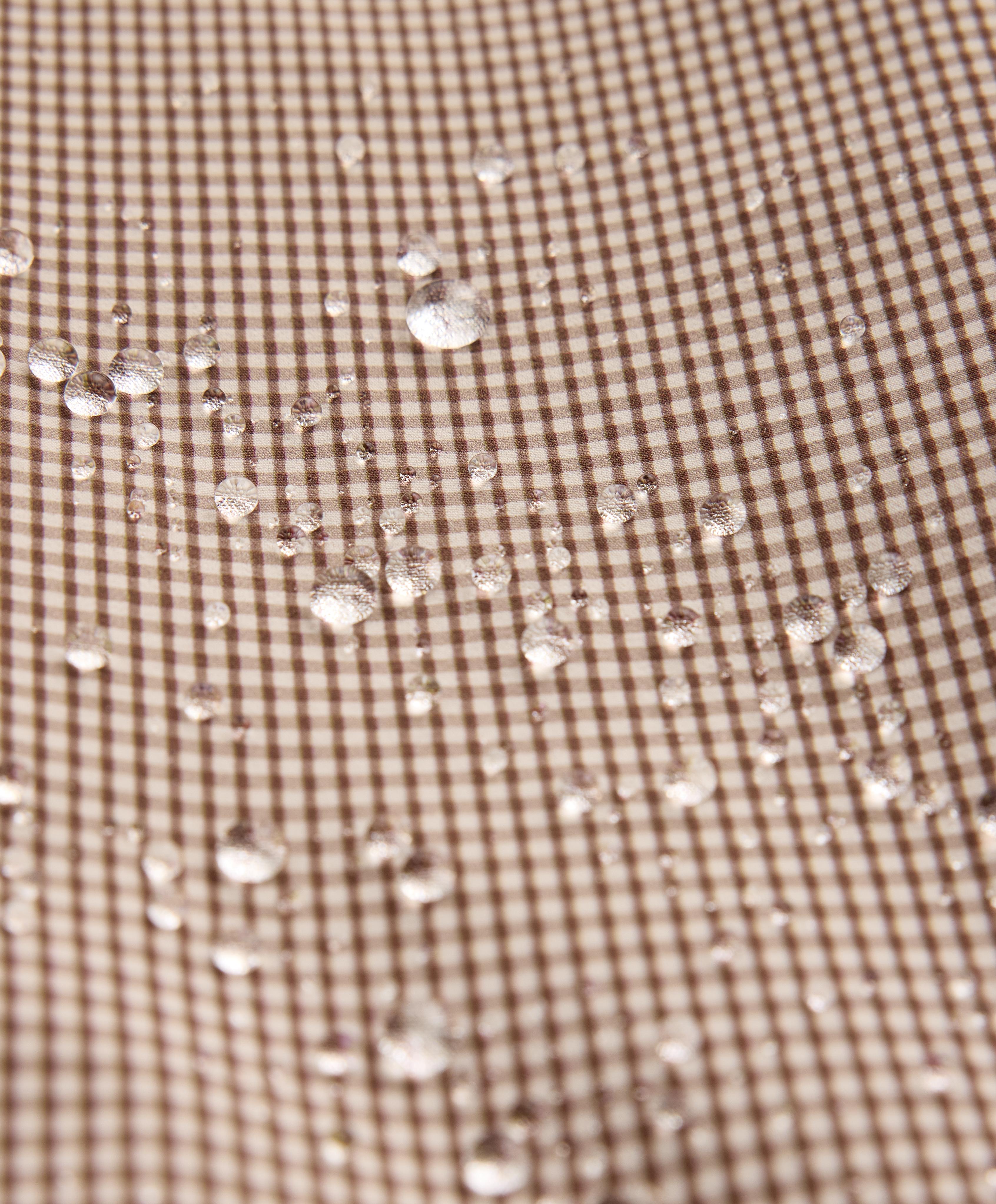 Extra lightweight 10k waterproof gingham jacket — DARK BRICK