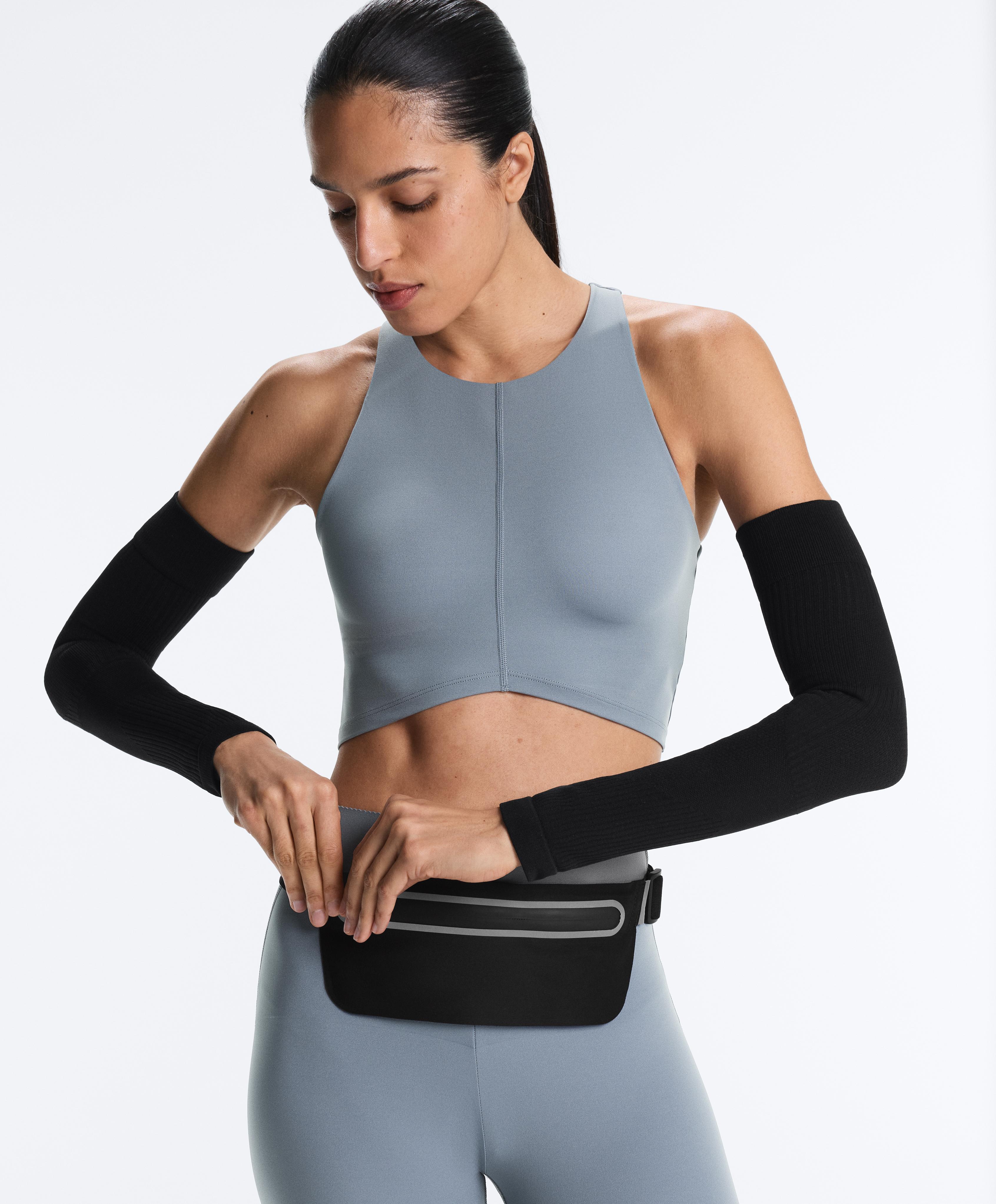 Compressive seam tank top — MID GREY-BLUE