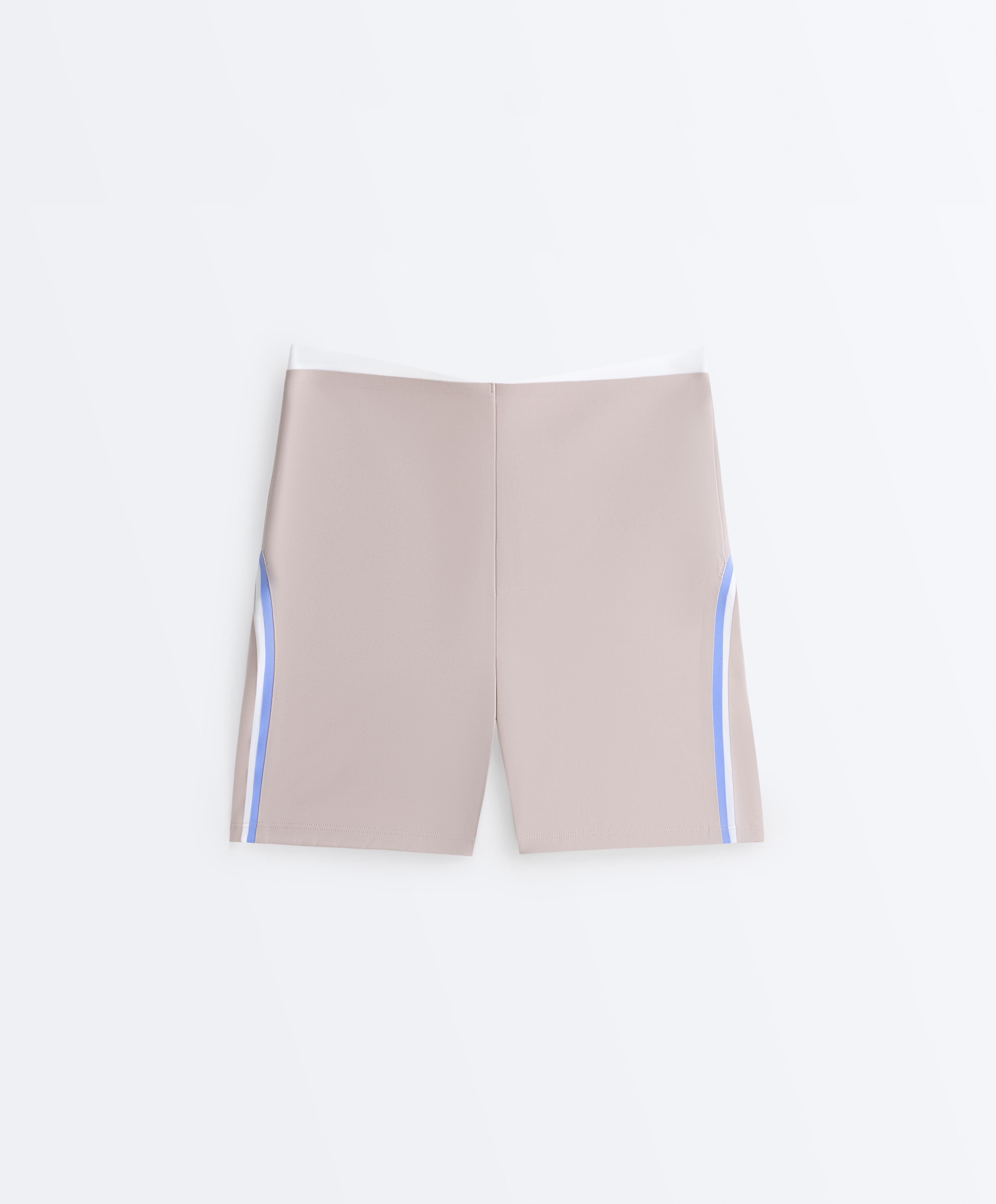 Hot pants high-rise Compressive 10cm contrast — PINK-MINK