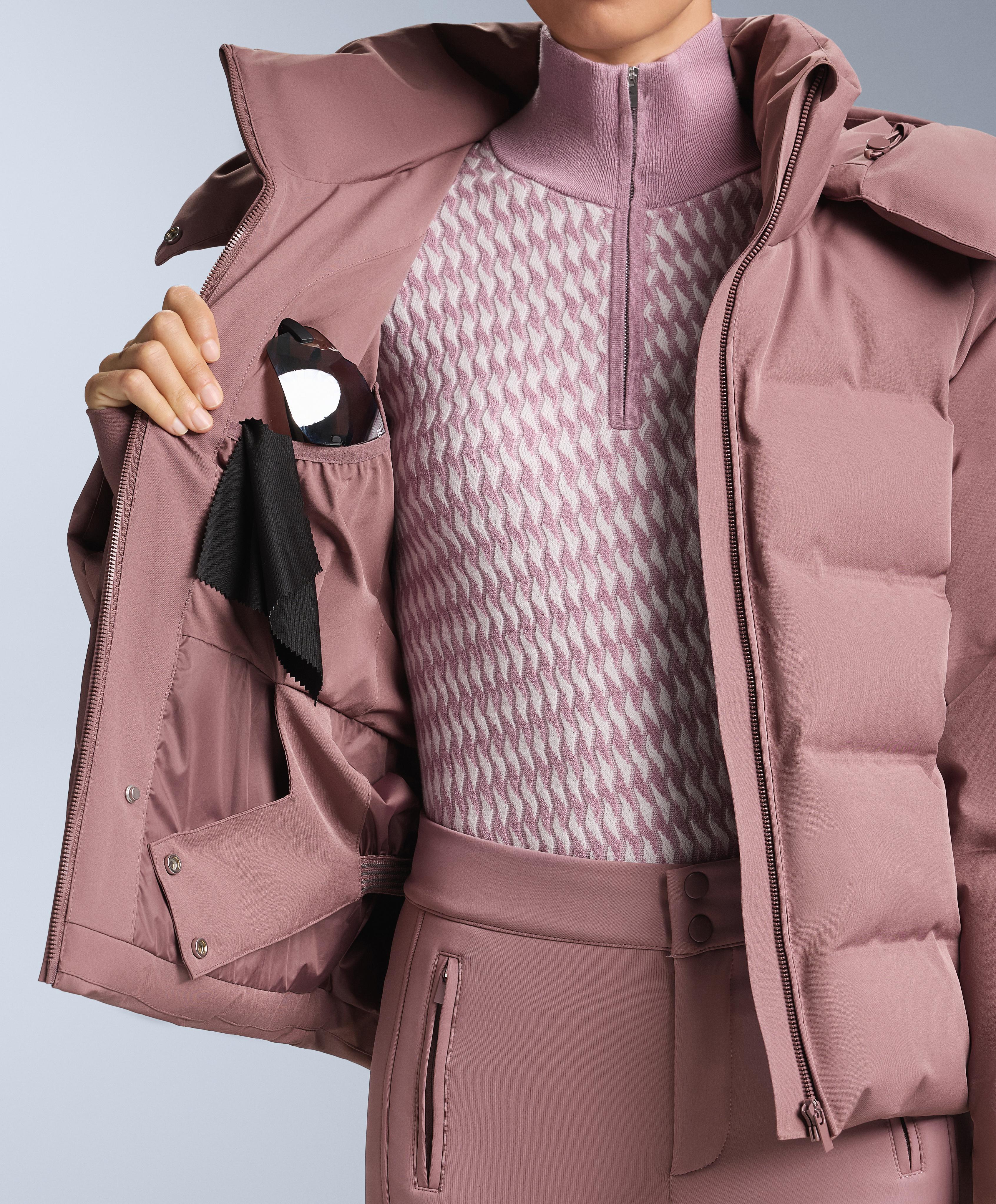 MINARDI PIUME SKI water-resistant 80% down and 20% feather jacket — PINK-MAUVE
