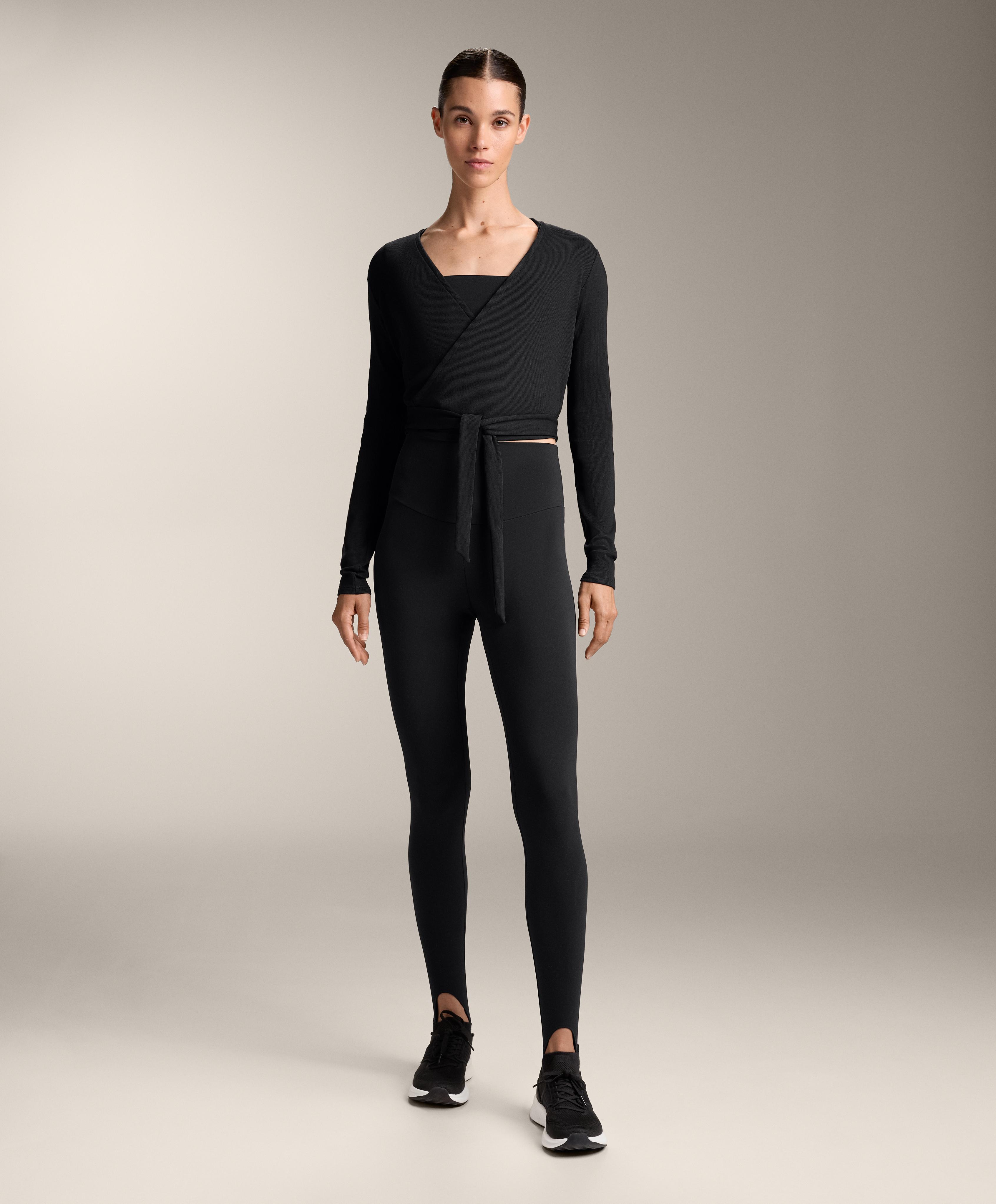 Camiseta cruzada rib mezcla algodón