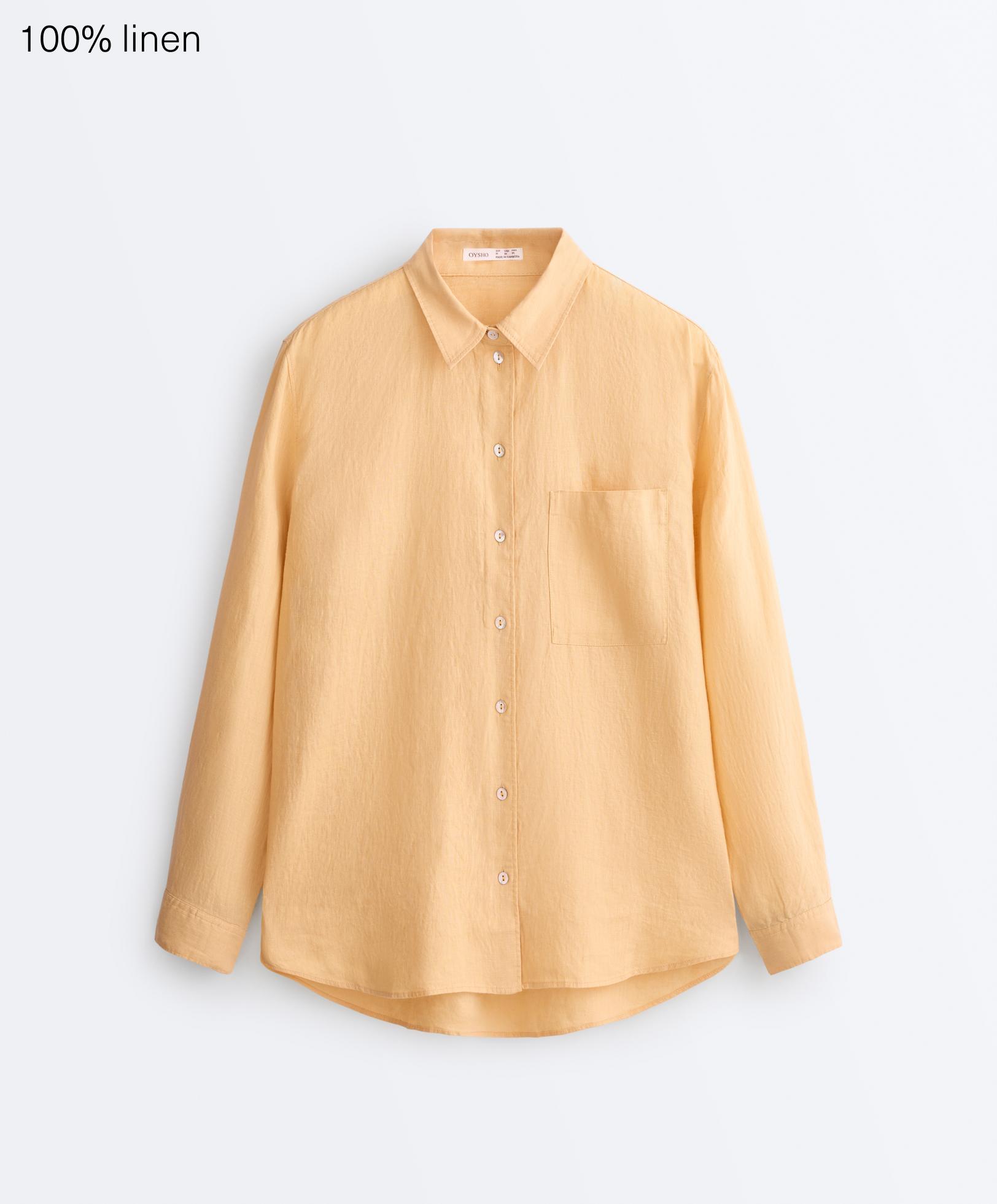 100% linen relaxed shirt