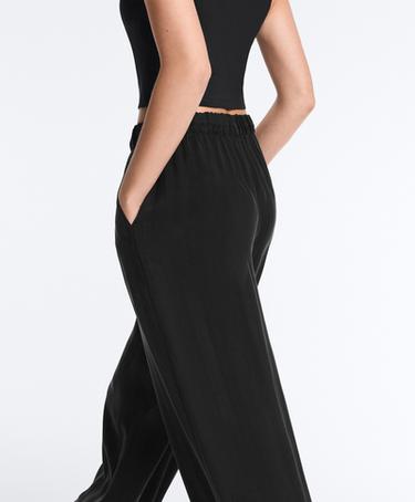 100% cupro trousers — BLACK 3