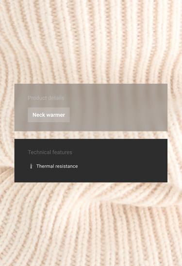 Knit neck warmer — ECRU 2