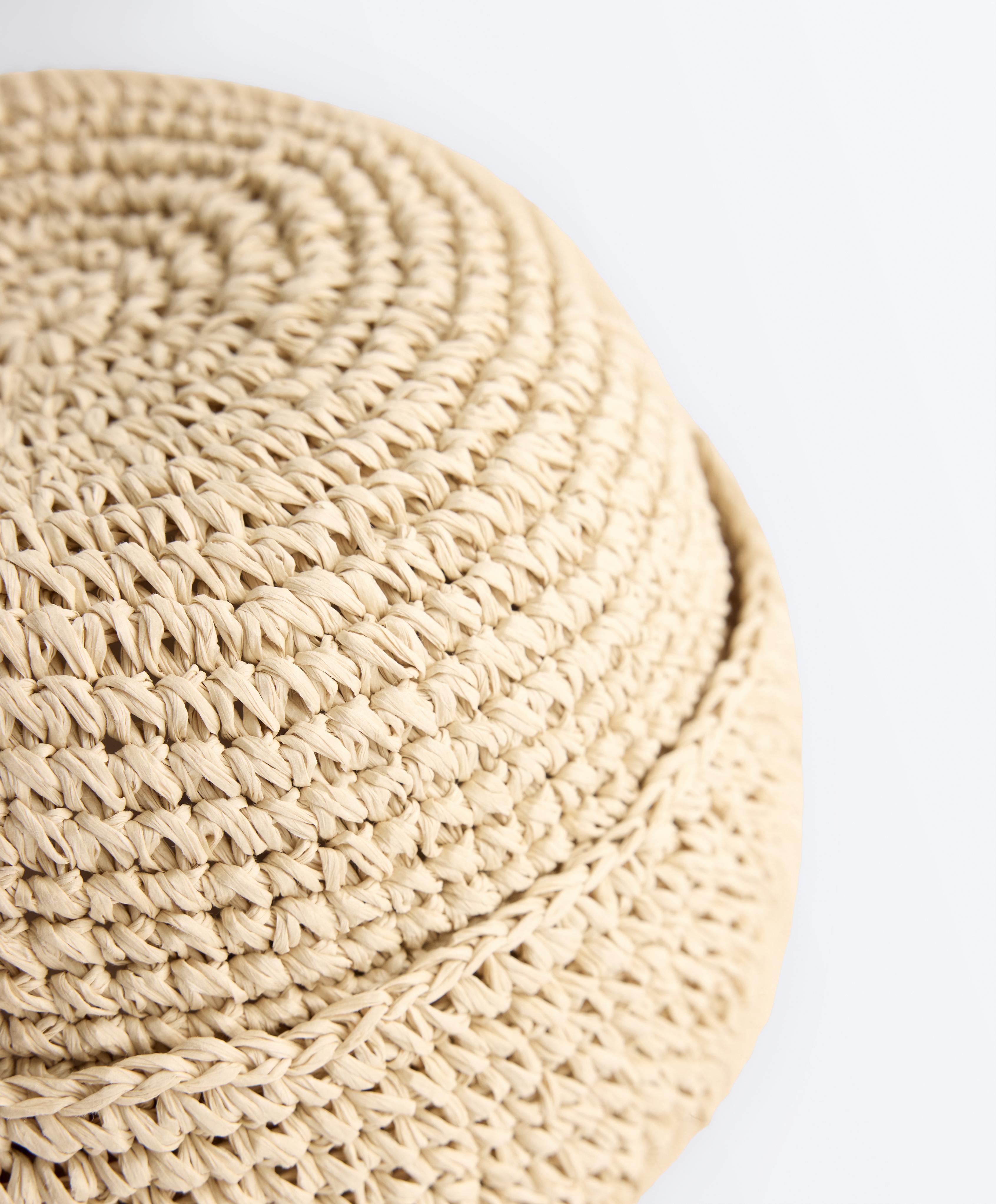 Raffia-effect sailor hat — NATURAL