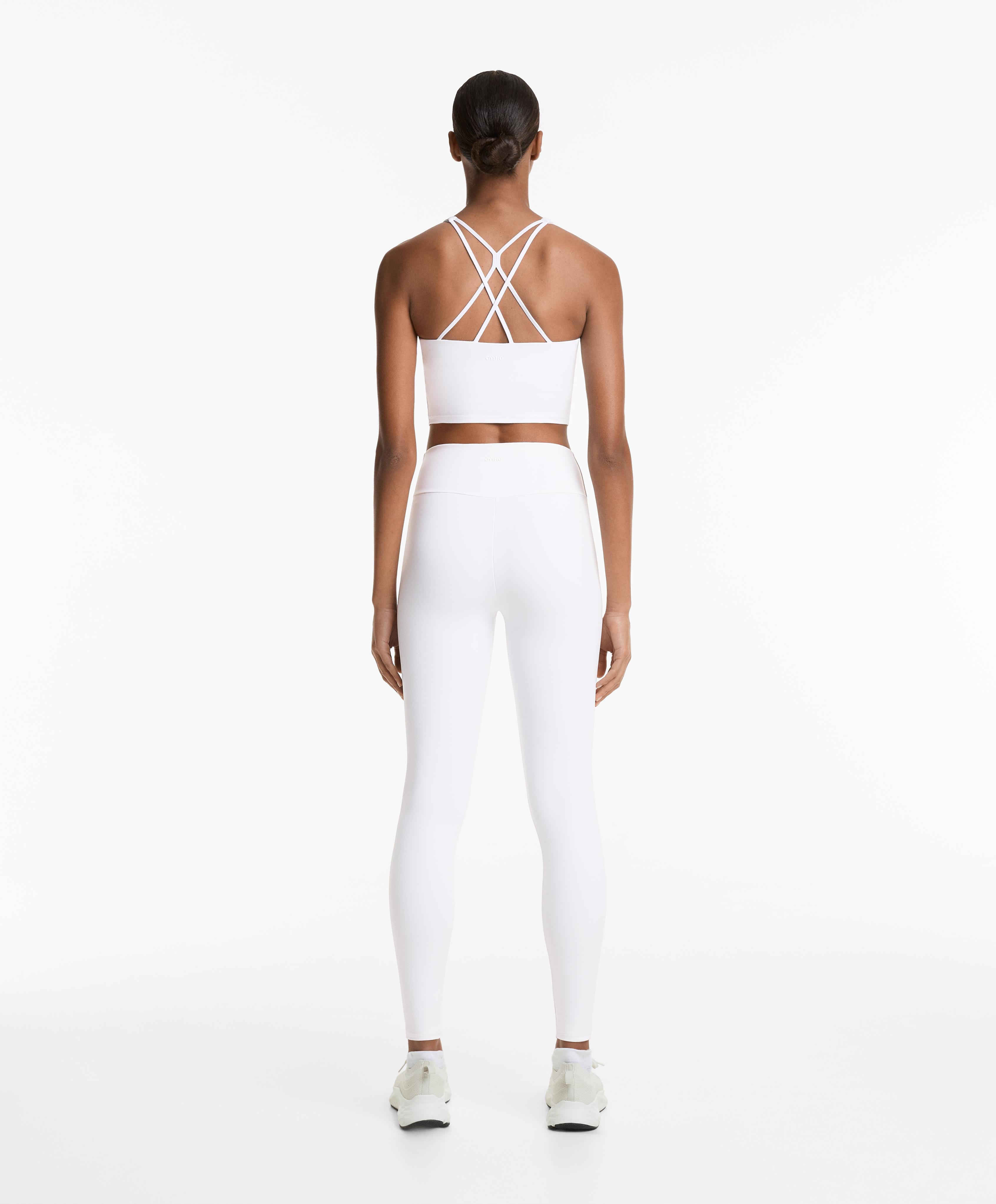 Comfortlux strappy tank top with cups — WHITE