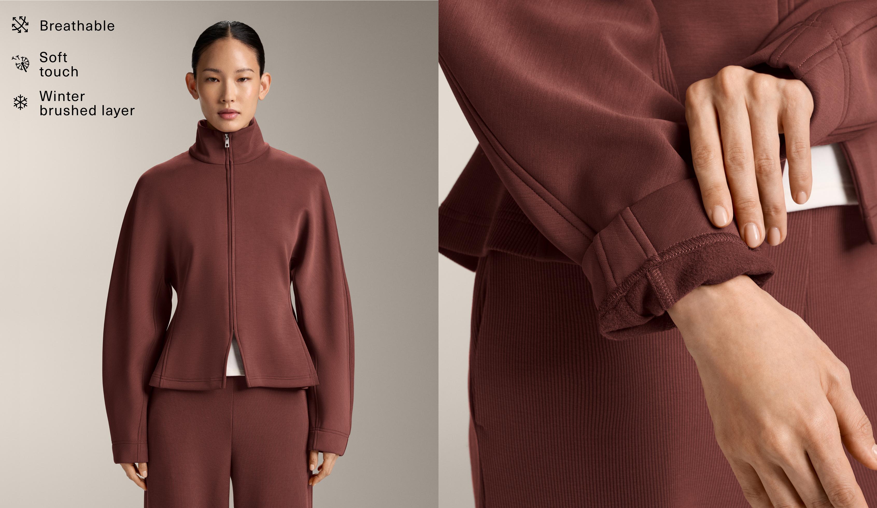 Giacca in modal Brushed con vita aderente Giacca in modal Brushed con vita aderente