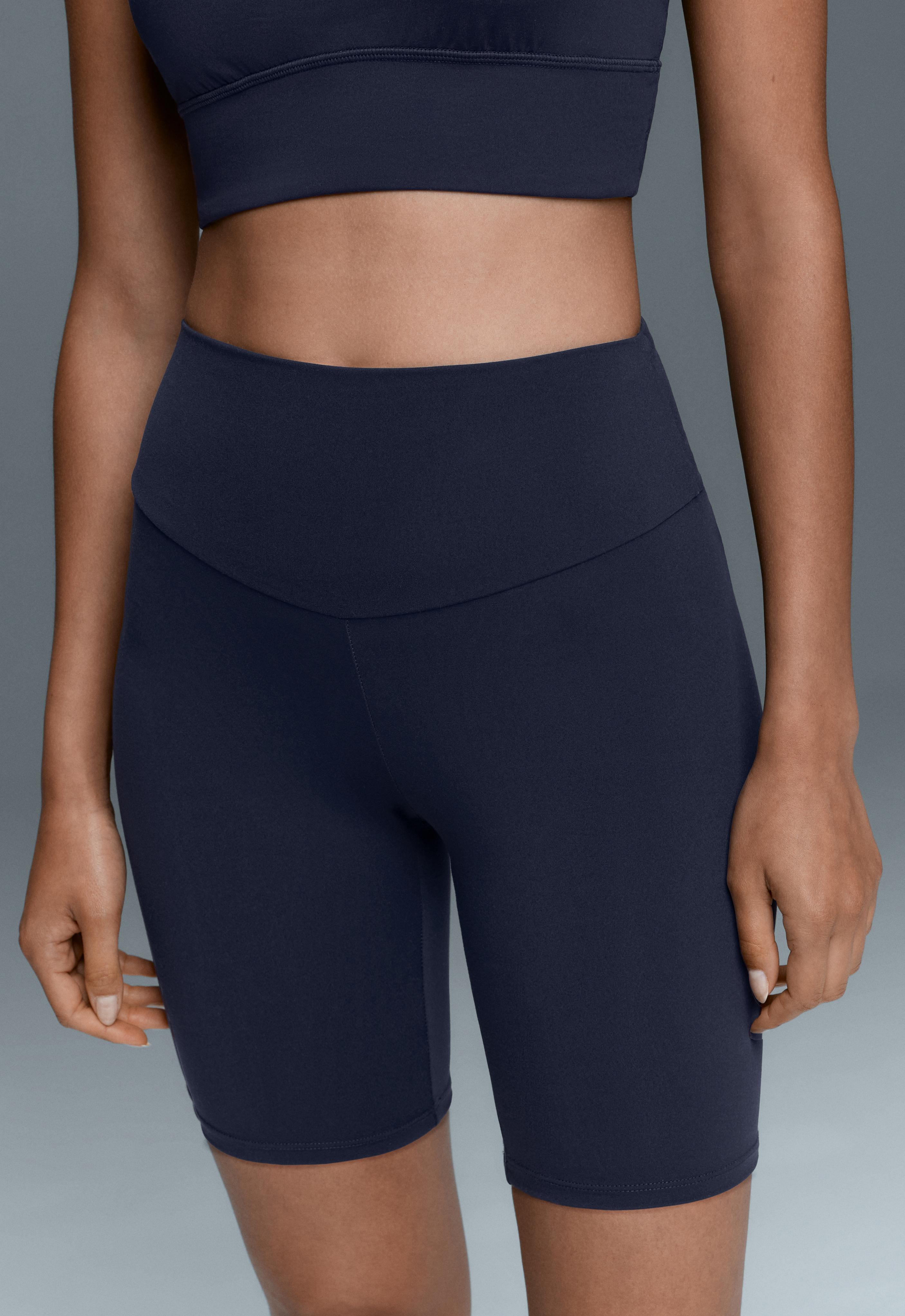 Comfortlux high-rise 20cm biker leggings — NAVY BLUE