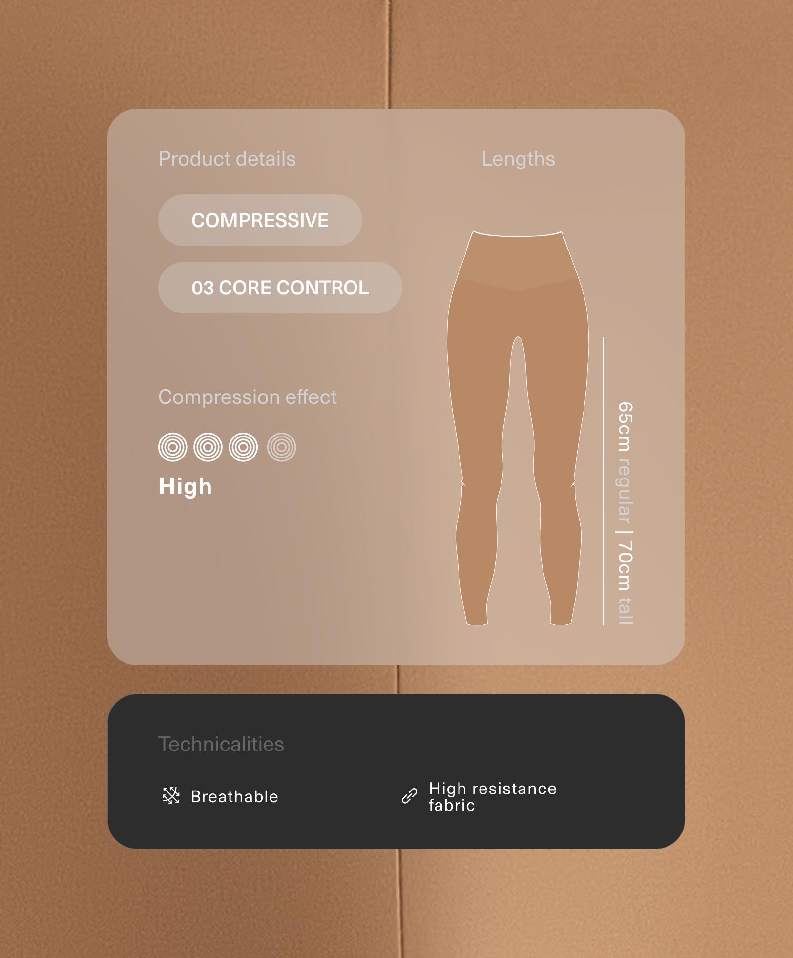 Compressive hlače do gležnja visokog struka s kontrolom trbuha Compressive hlače do gležnja visokog struka s kontrolom trbuha