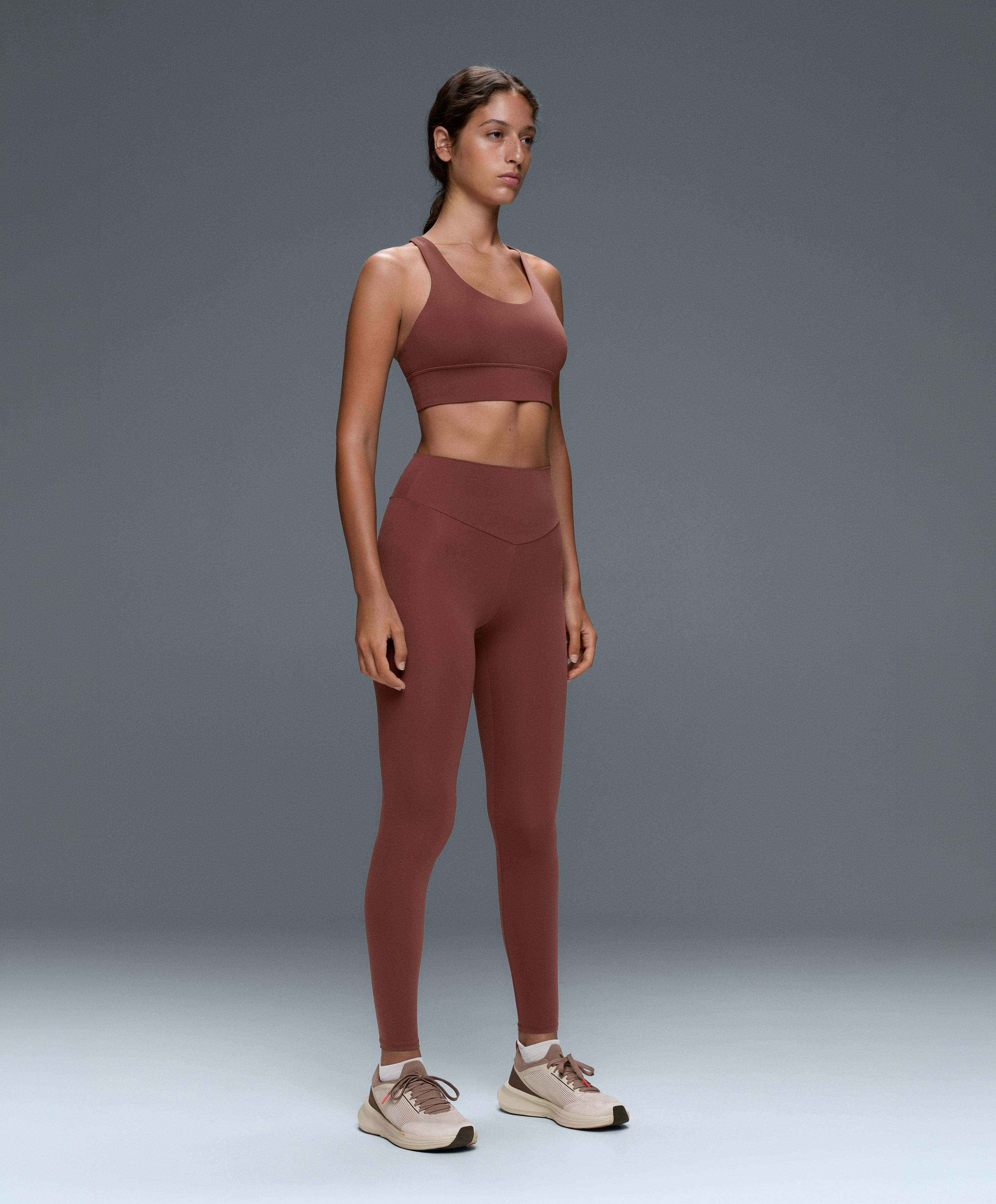 Medium-support Comfortlux sports bra with cups — TERRACOTTA