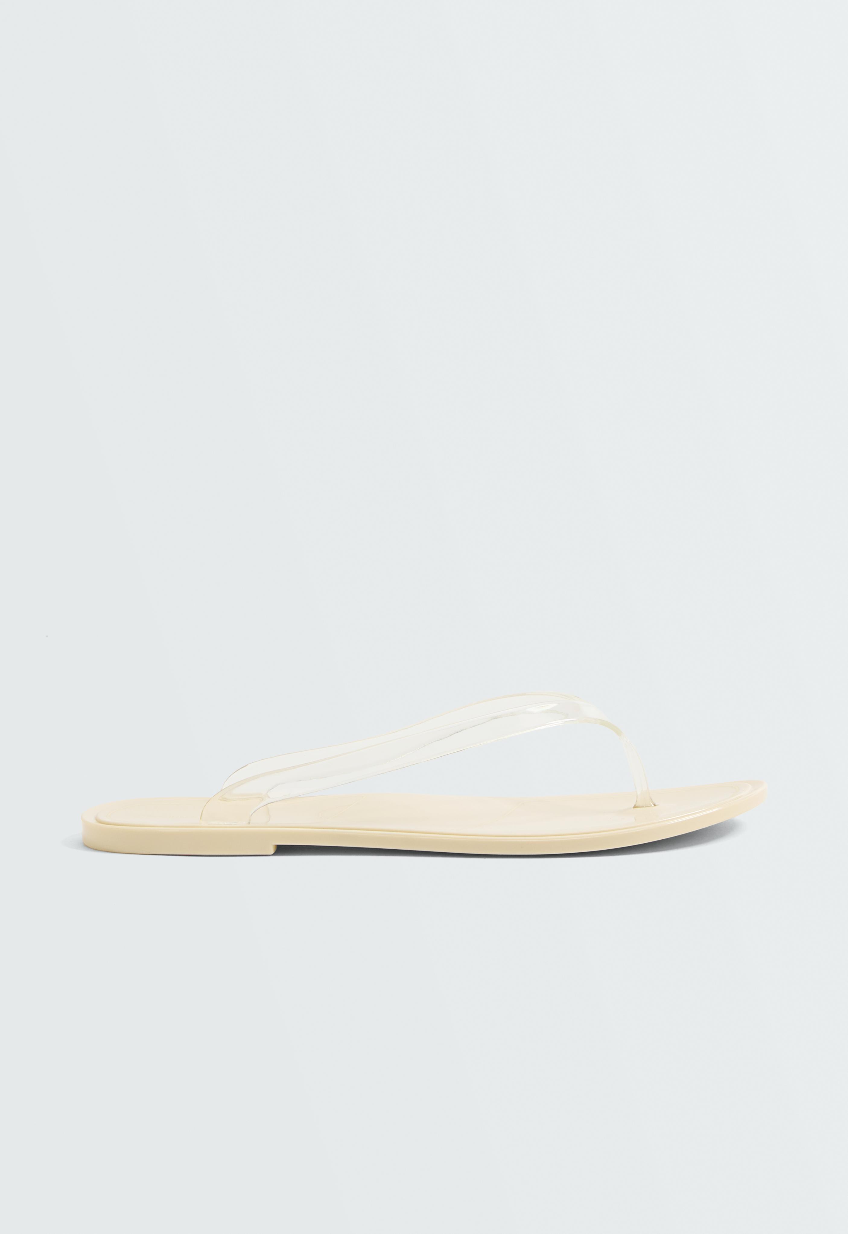 Translucent effect beachwear flip flops