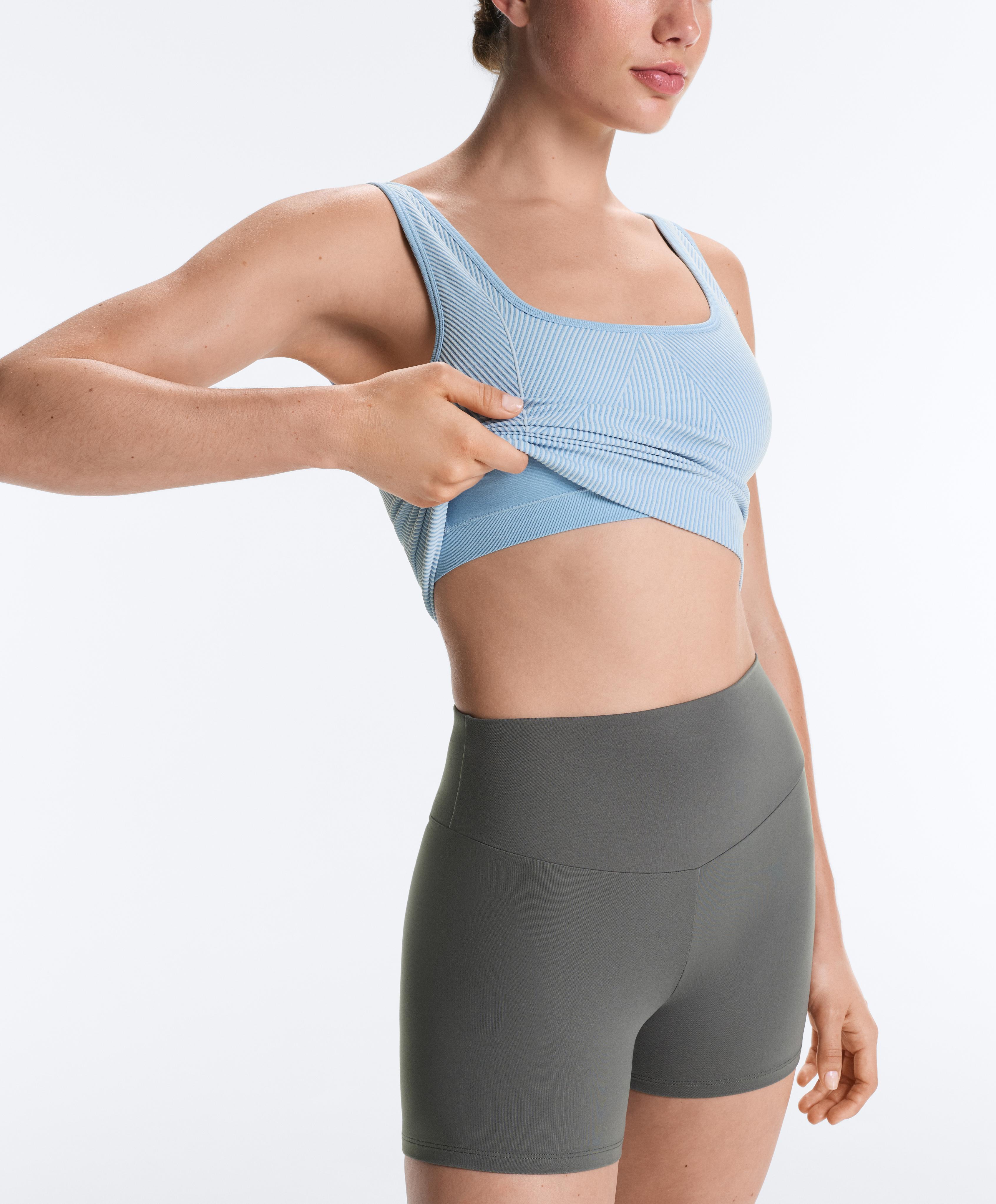 Seamless square neck tank top — PALE BLUE