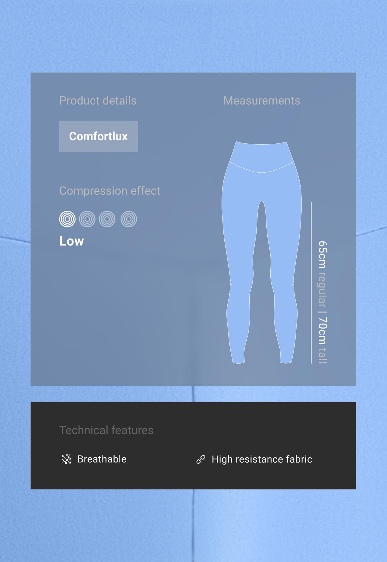 Ankle-length High rise Comfortlux leggings — PALE LAVENDER BLUE
