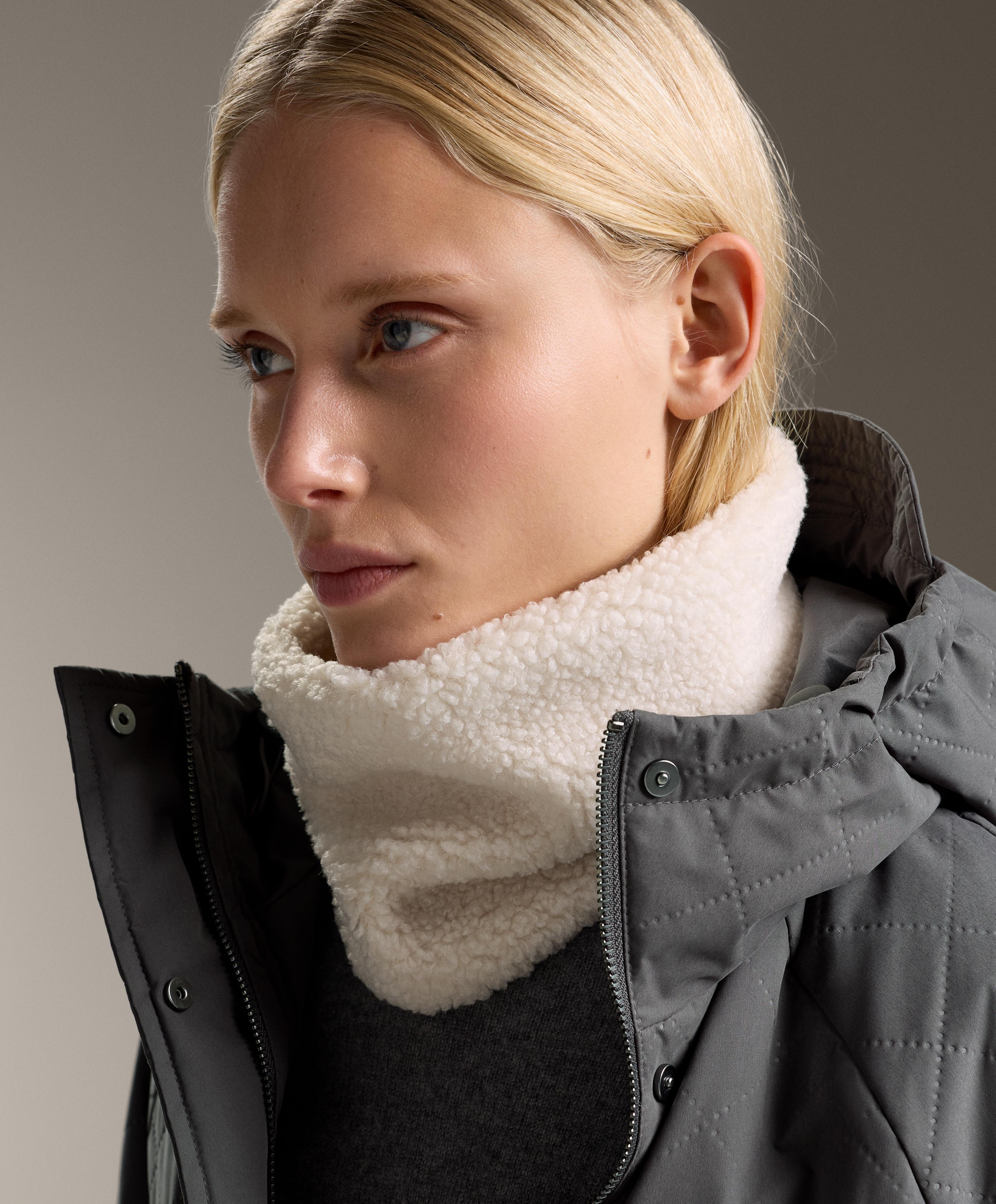 Faux-shearling snood