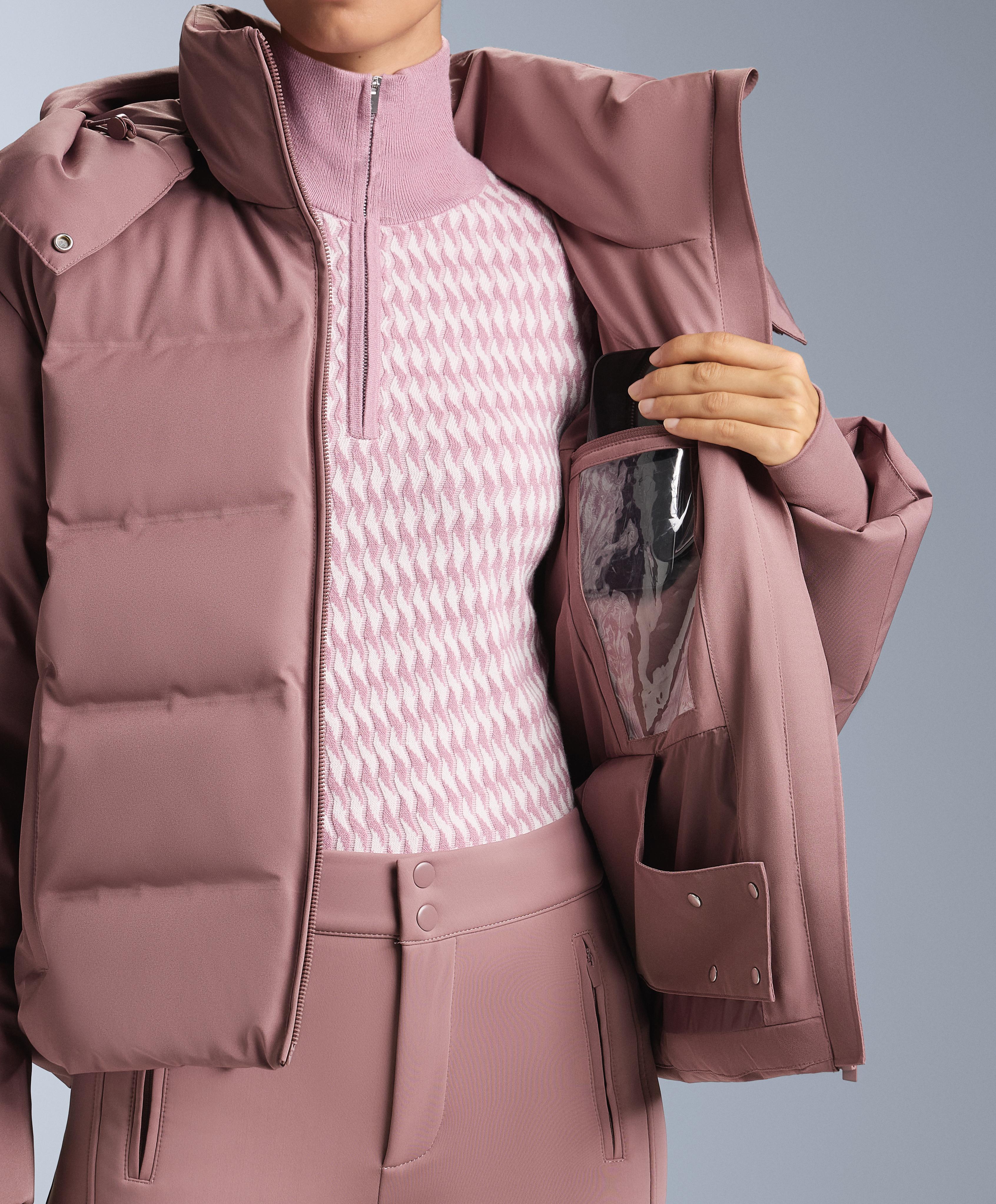 MINARDI PIUME SKI water-resistant 80% down and 20% feather jacket — PINK-MAUVE