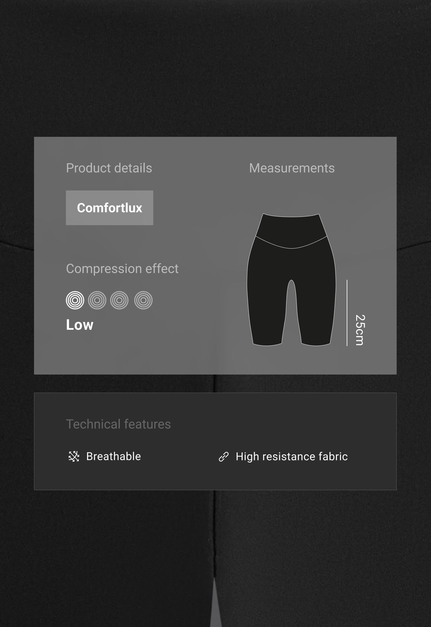 Comfortlux high-waisted 25cm biker leggings