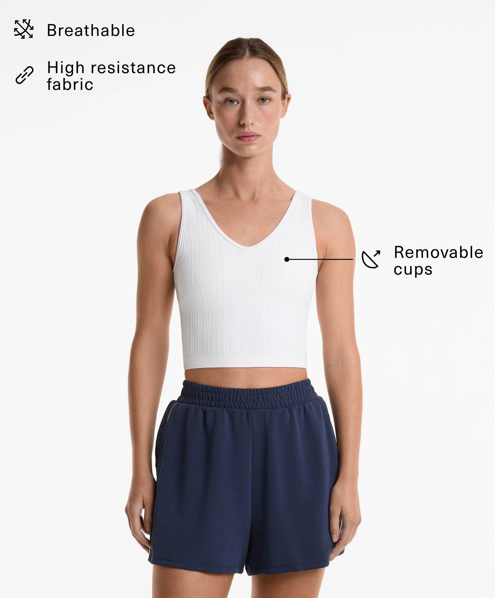 Tank top rib tressé