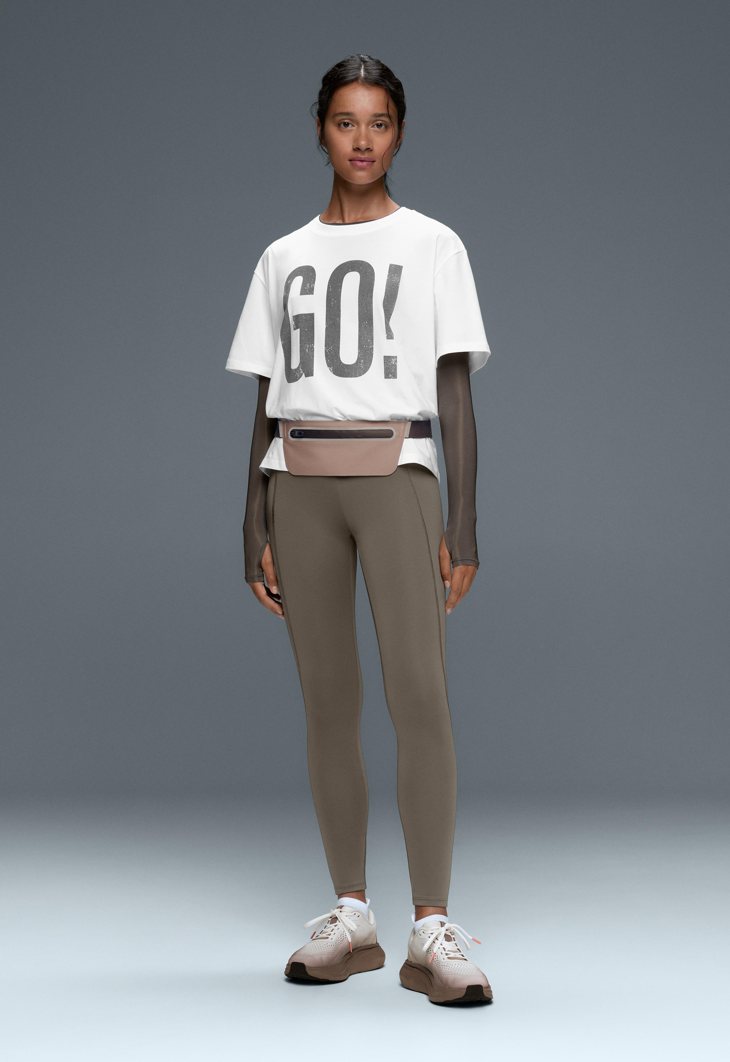 Boxy cotton blend T-shirt with print