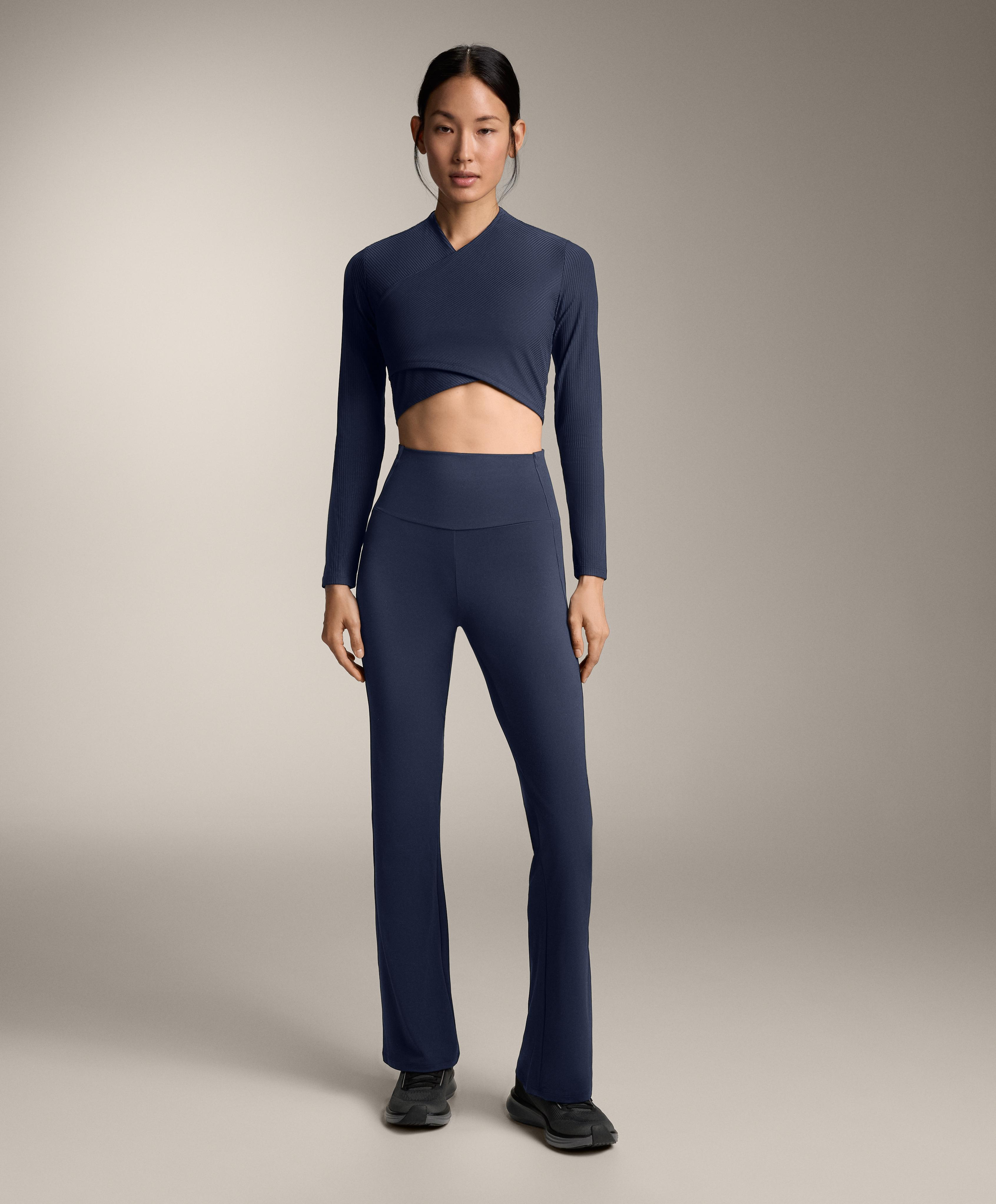 High-rise Comfortlux rib flare trousers High-rise Comfortlux rib flare trousers