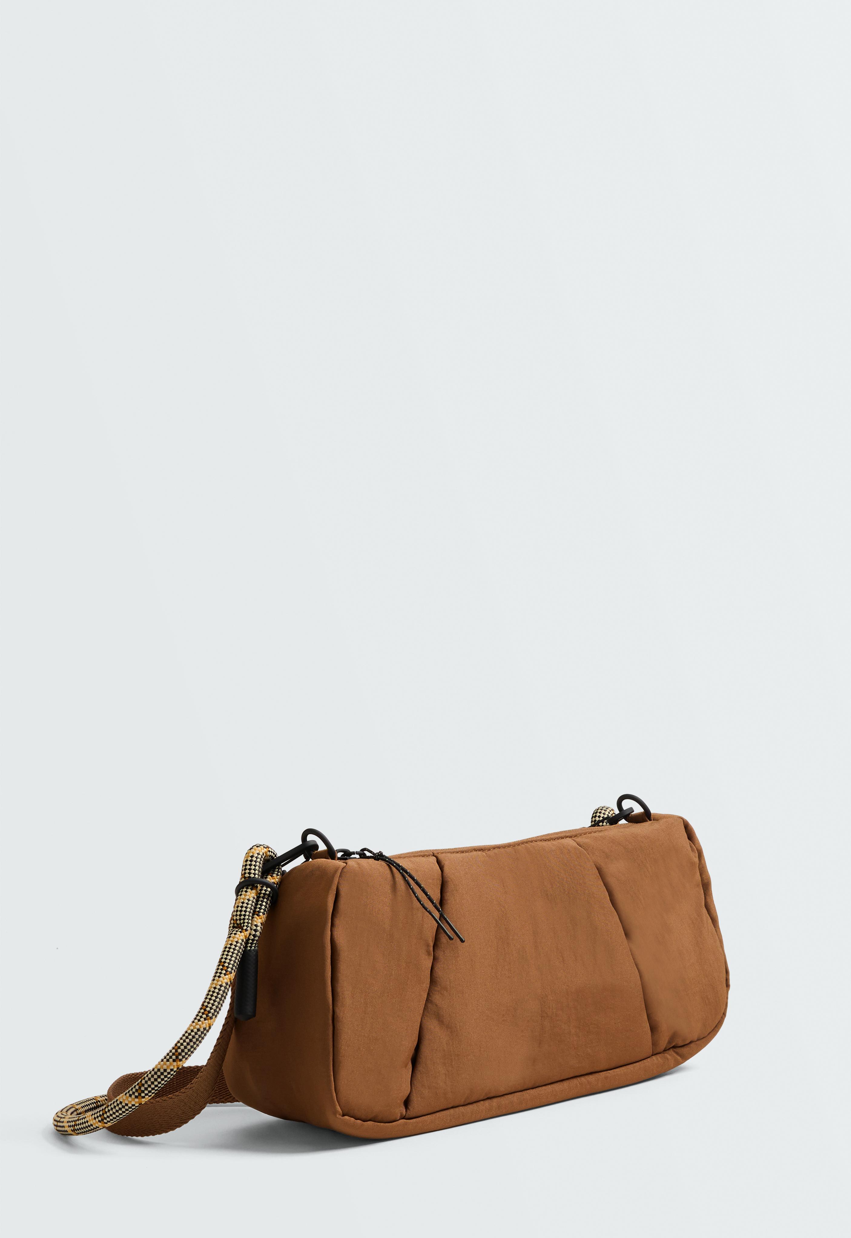 Padded crossbody bag — BROWN