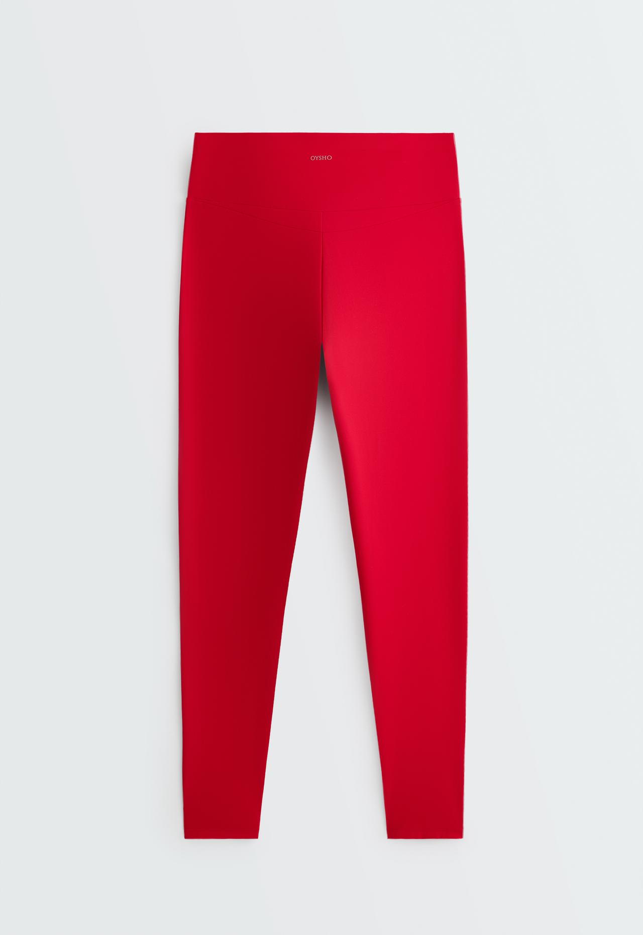 Ankle-length High rise Comfortlux leggings — STRONG RED