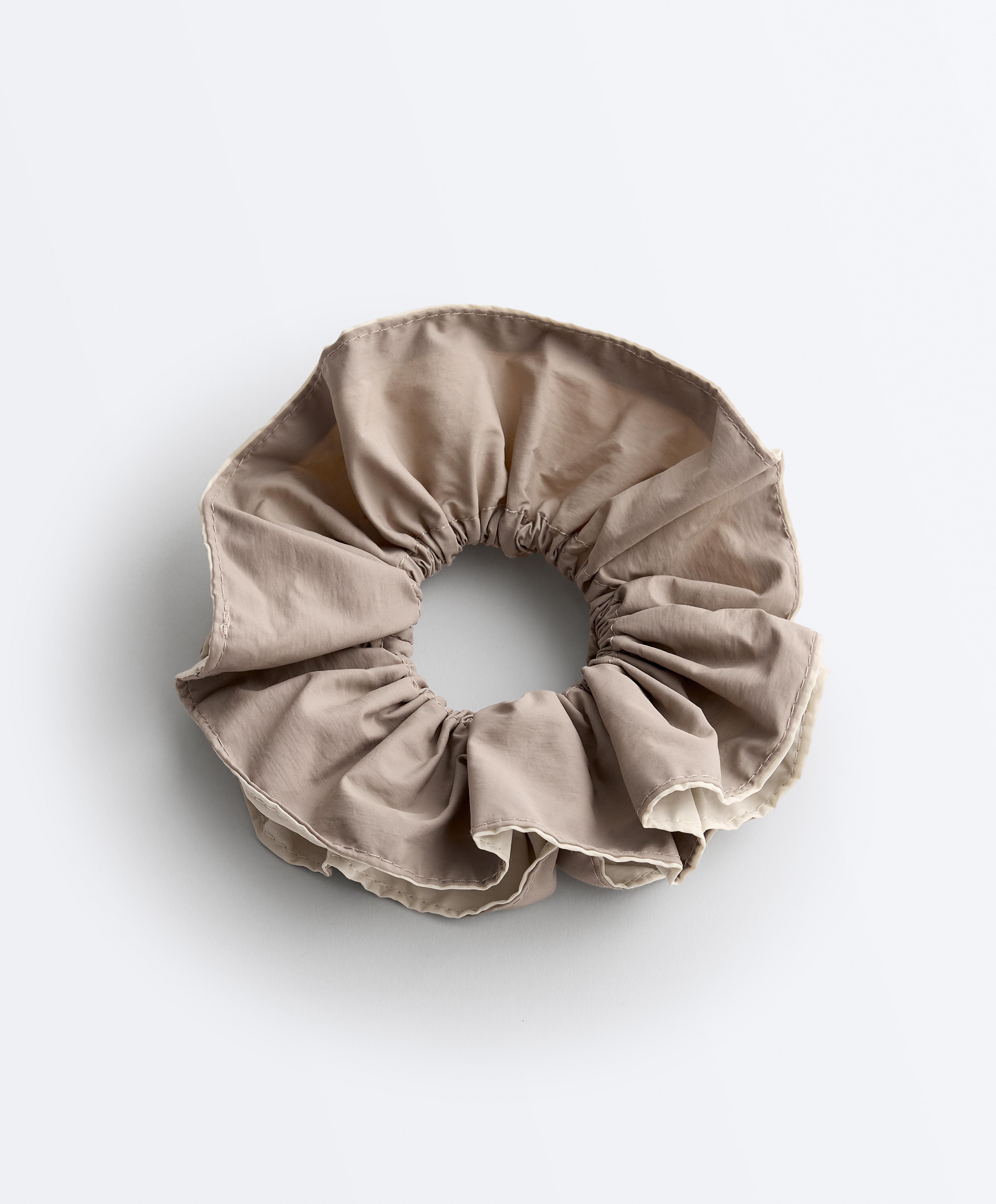 Dual-colour maxi scrunchie — MINK