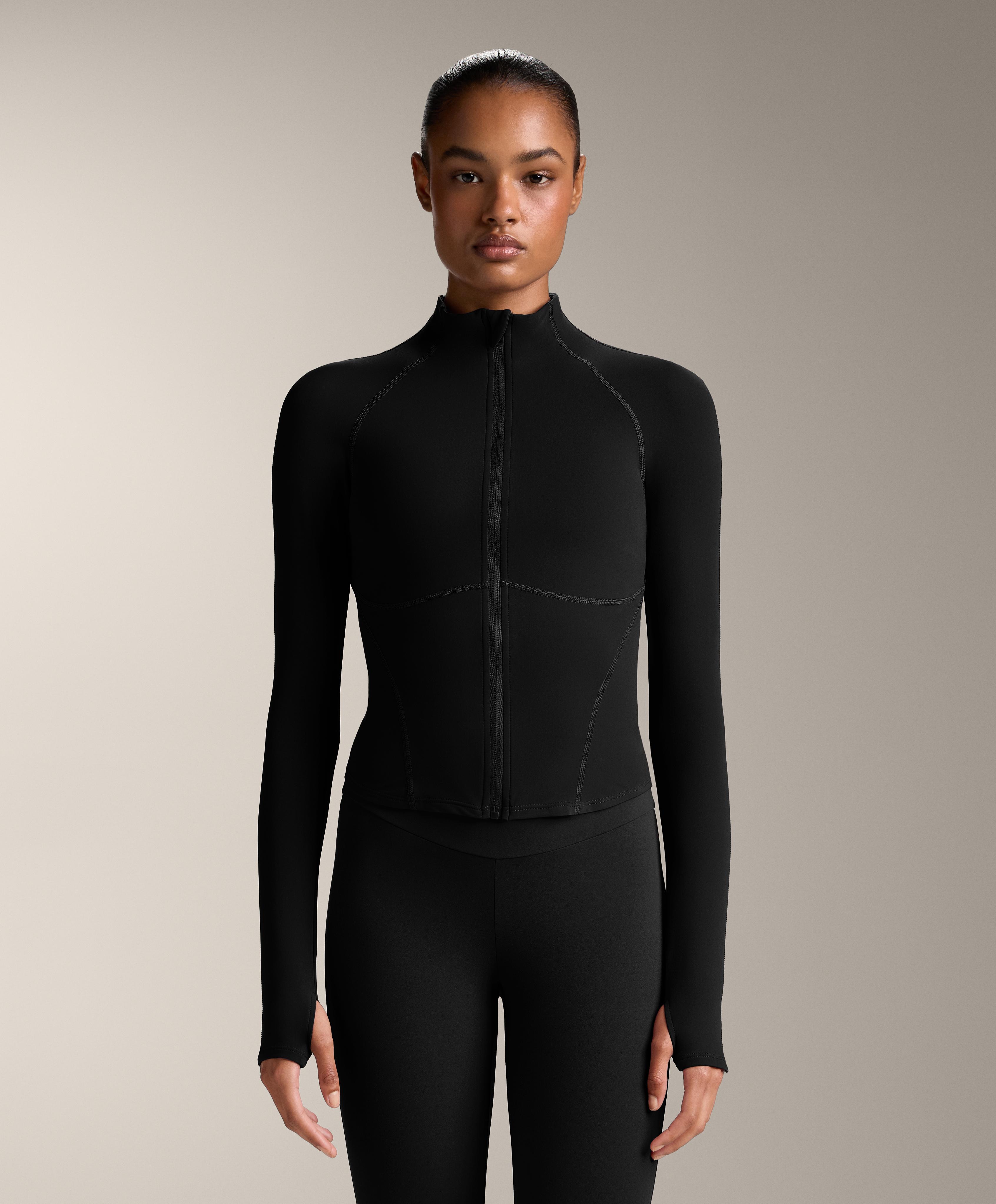 Light warm technical jacket with seams Light warm technical jacket with seams