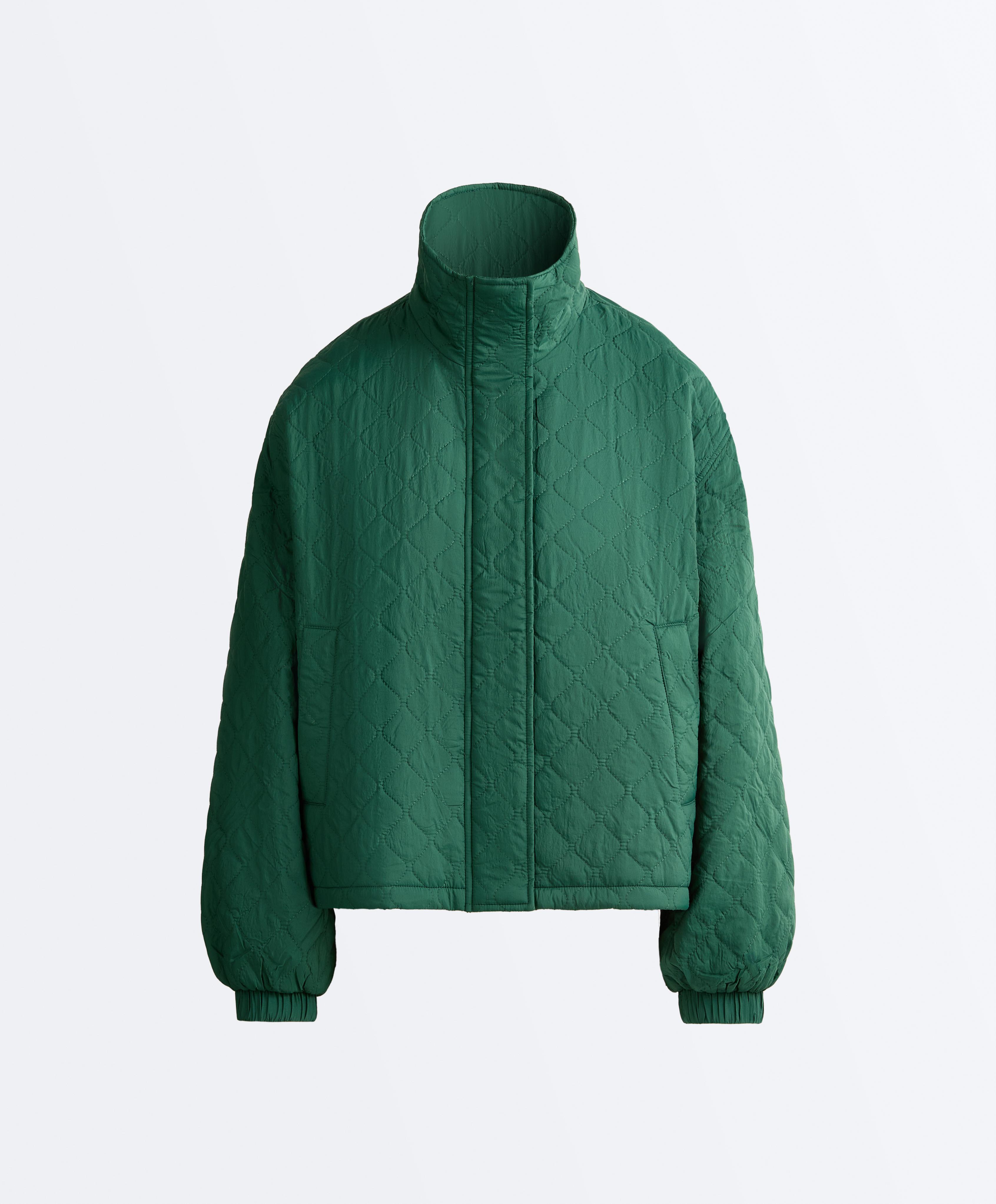 Short FELLEX® AEROGEL padded jacket — DARK EMERALD