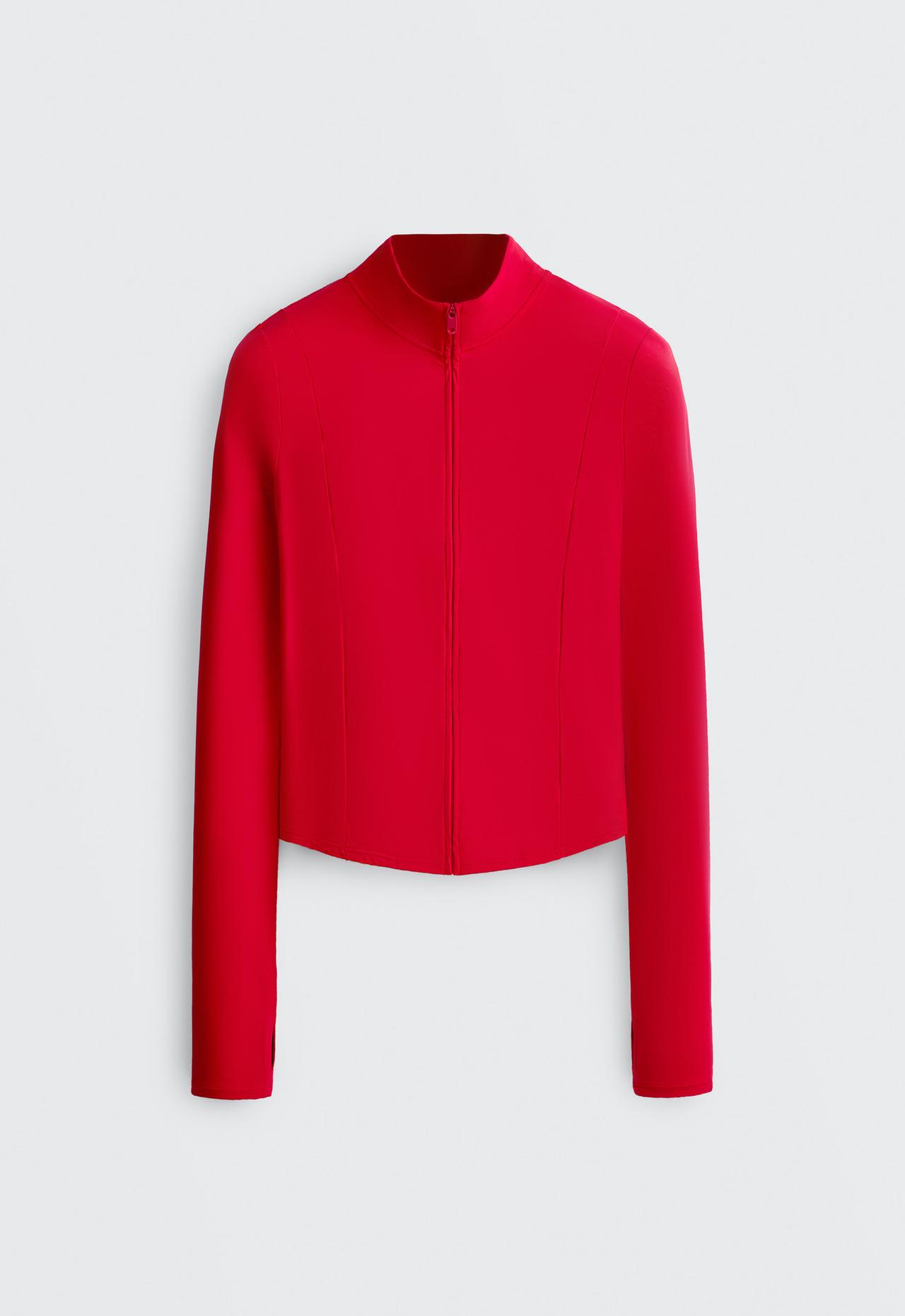 Short Light Touch technical jacket — STRONG RED