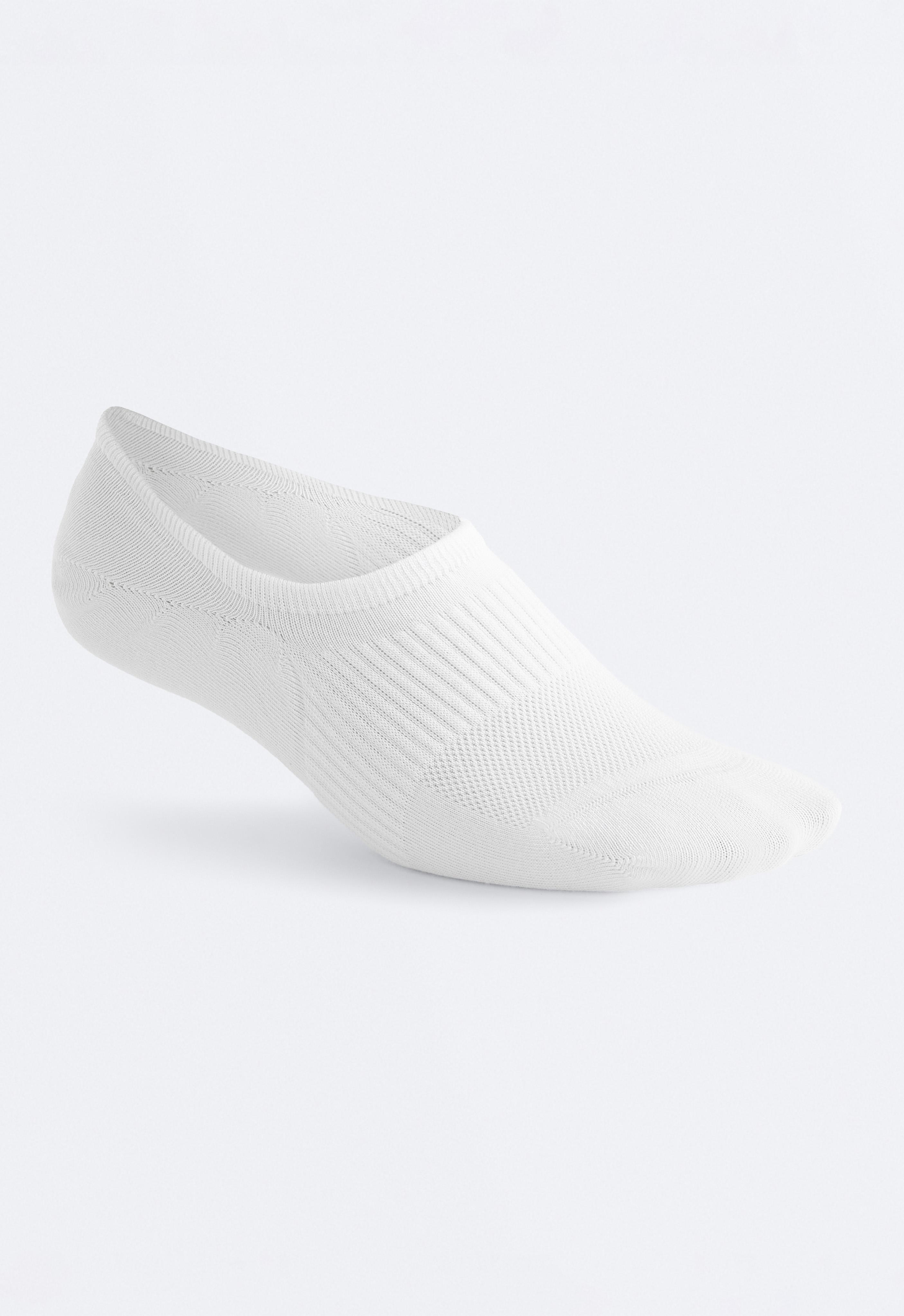 3 pairs of high-cut cotton blend invisible sports socks