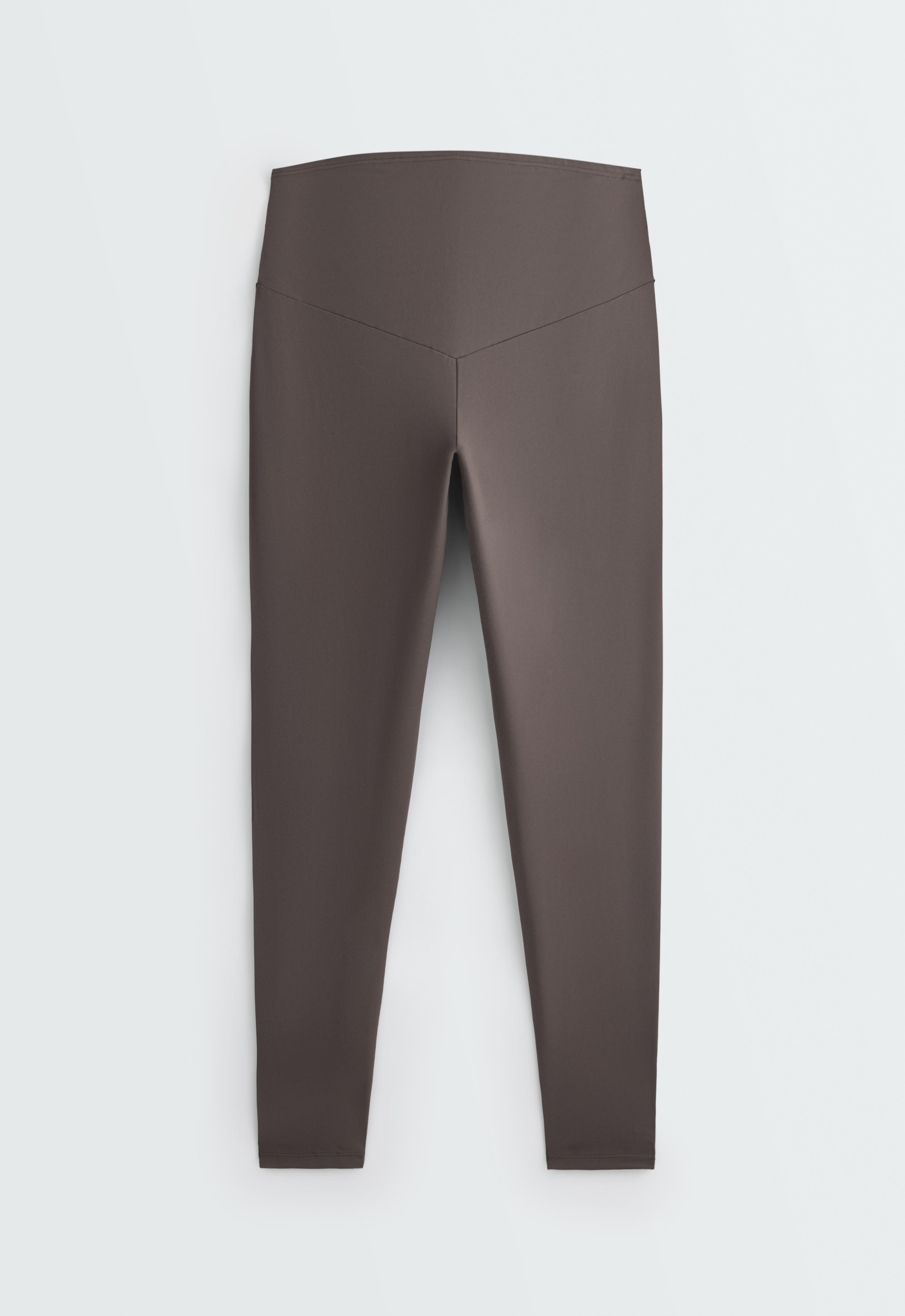Comfortlux maternity leggings — BROWN-KHAKI