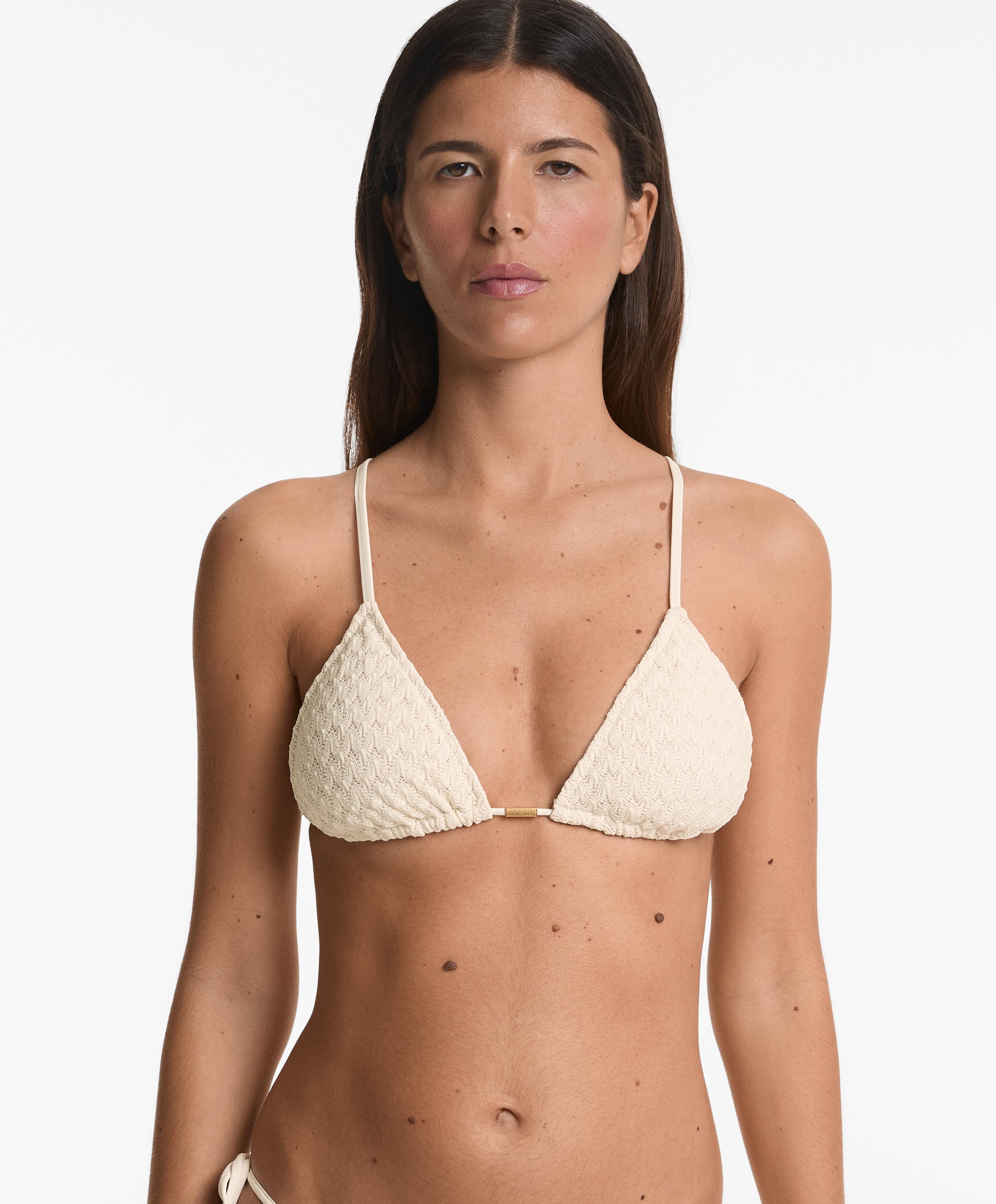 Трикутний топ бікіні гачком з листям - Розпродаж Трикутний топ бікіні гачком з листям - Розпродаж