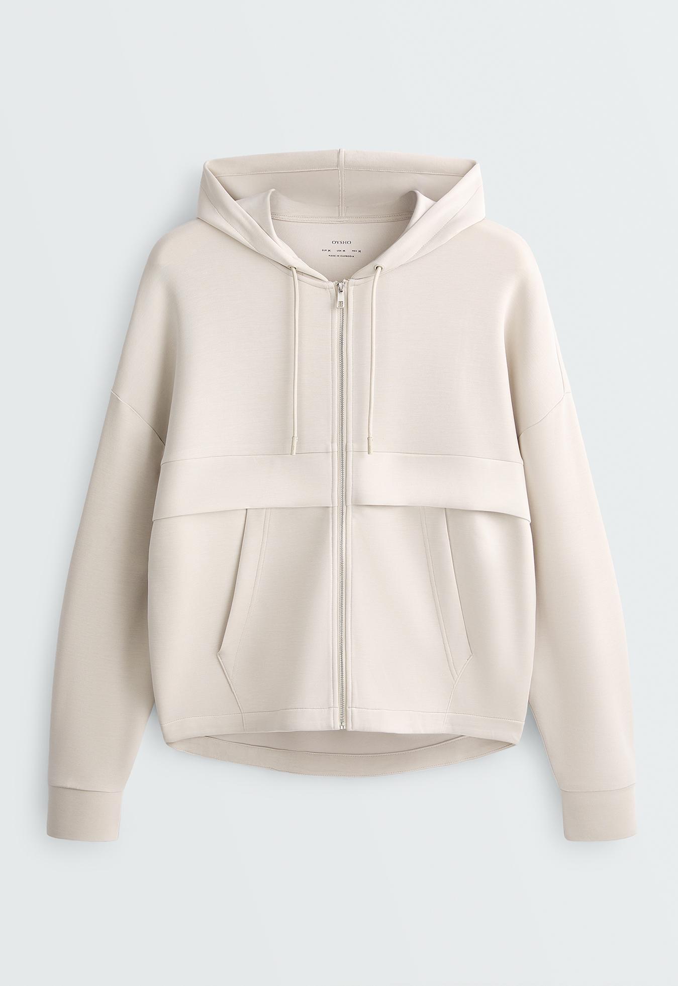 Soft-touch jacket with modal — PALE MINK