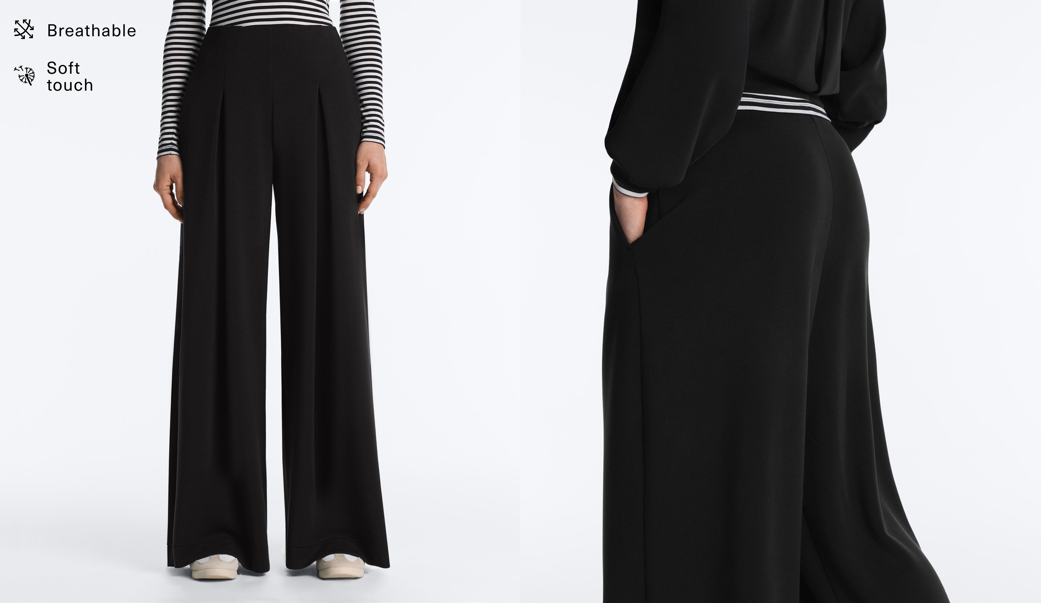 Pantalon long à pli en modal premium Pantalon long à pli en modal premium