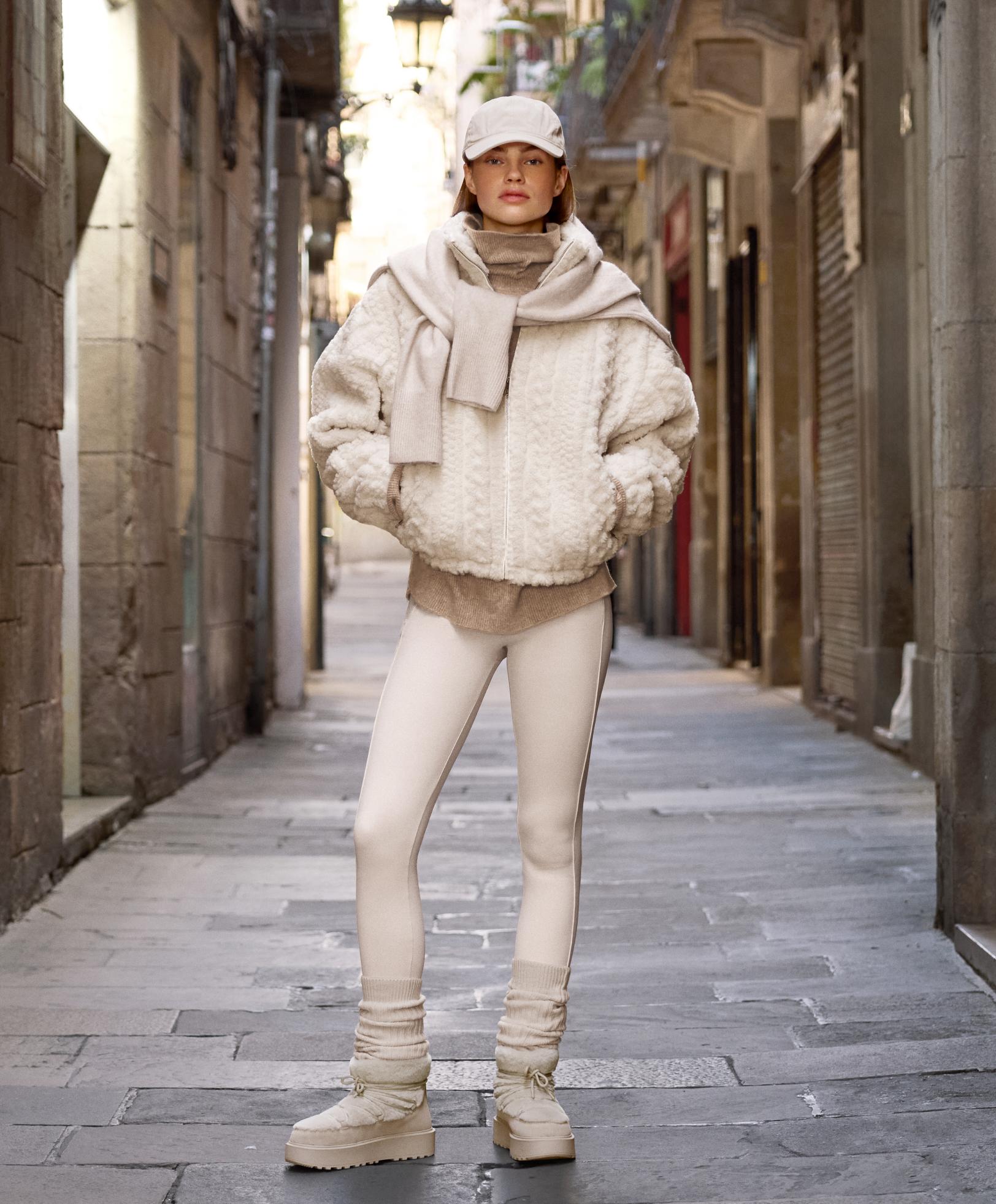 Faux-fur and split-leather lace-up boots Faux-fur and split-leather lace-up boots