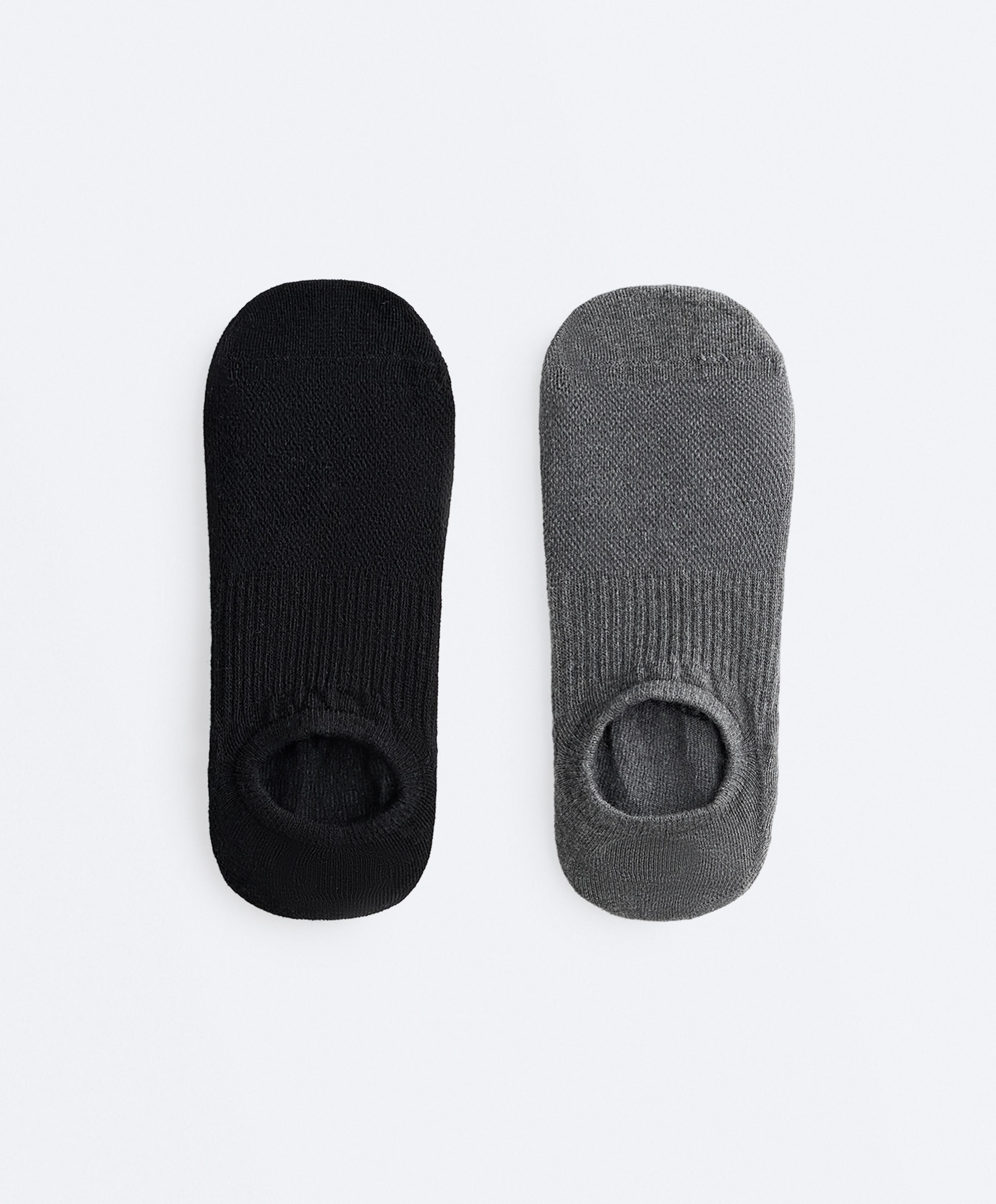 2 pairs of cotton blend yoga and Pilates socks