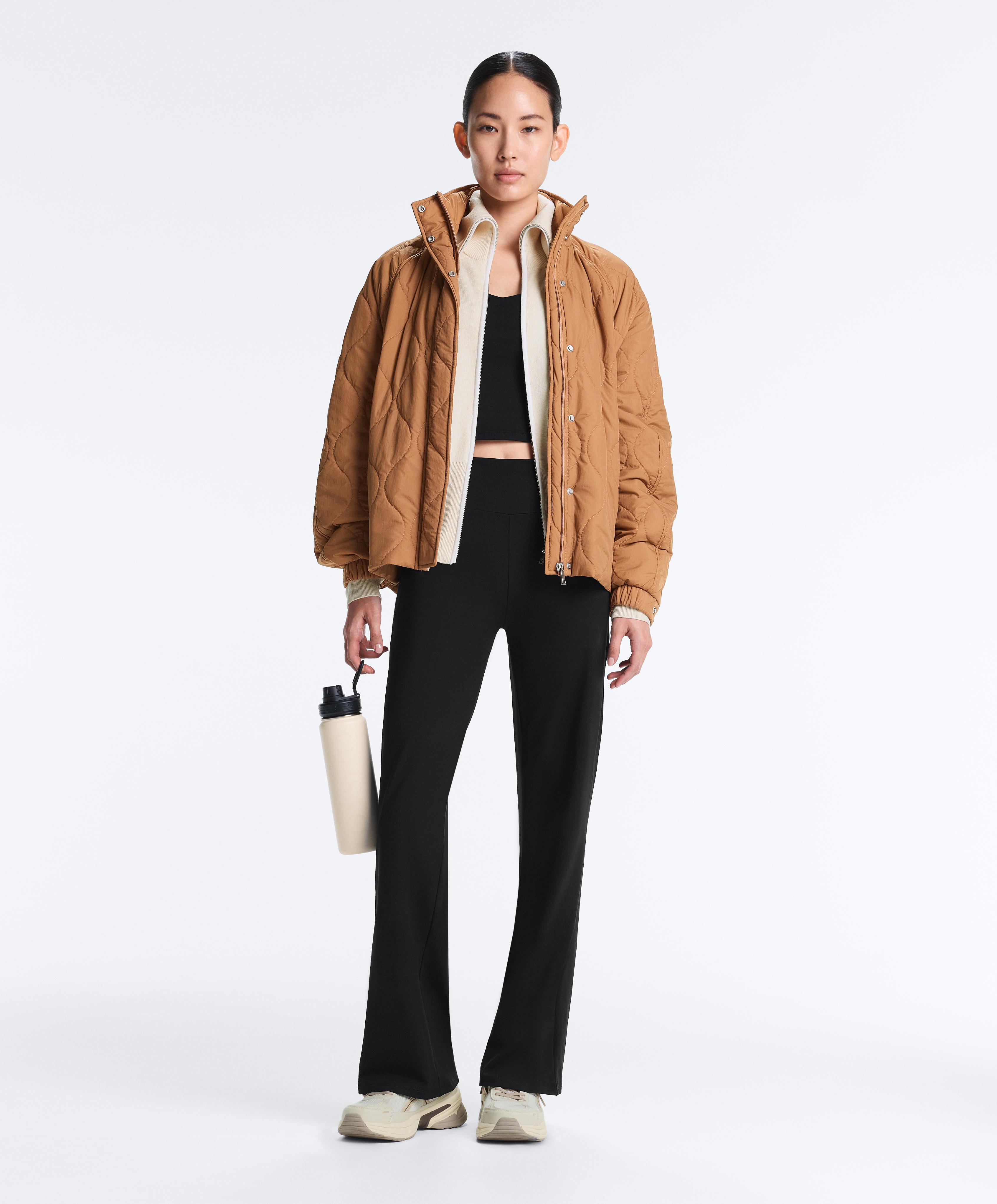 High-rise Comfortlux straight-leg trousers — BLACK