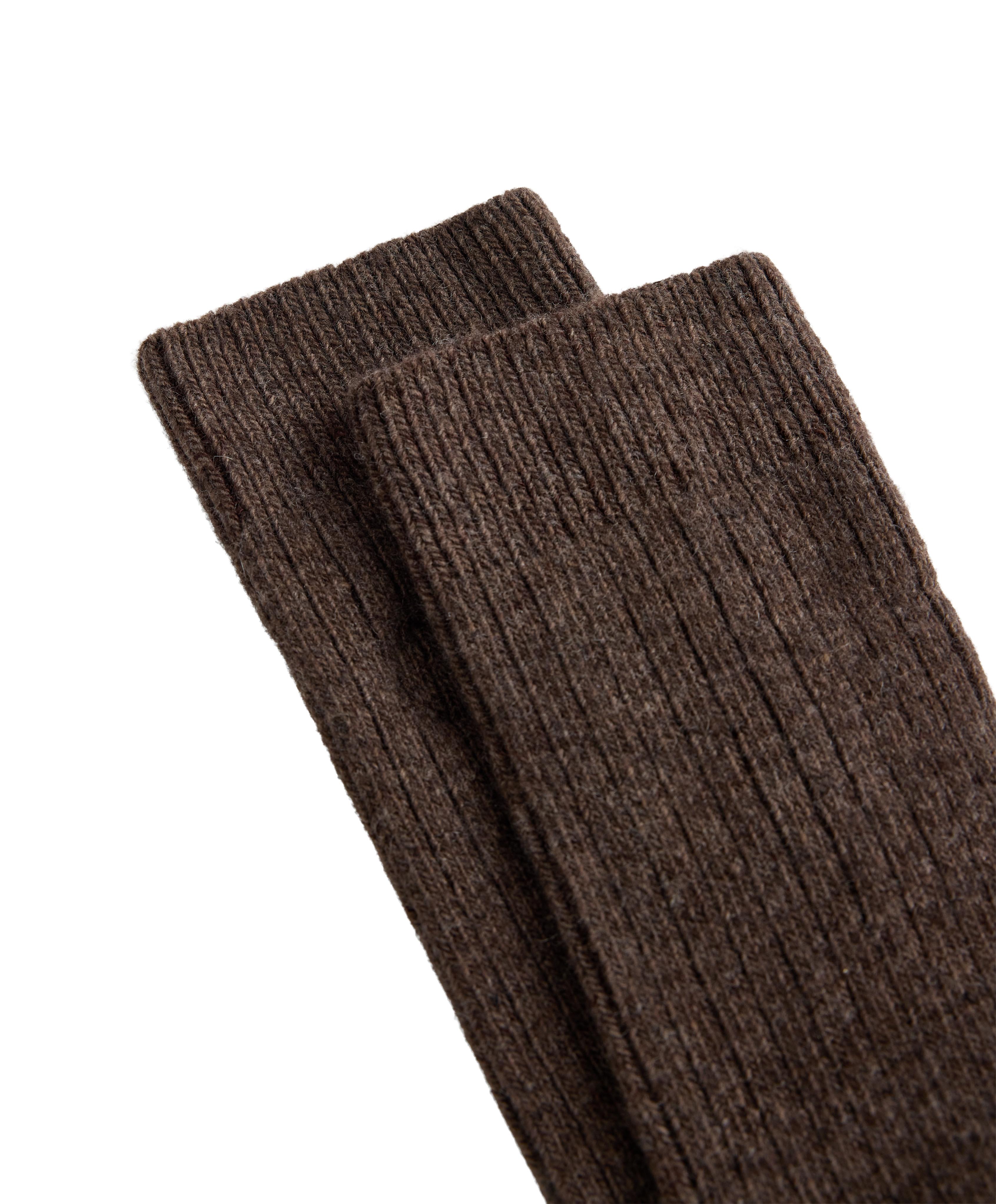 Classic socks 15% cashmere 10% wool — DARK BROWN