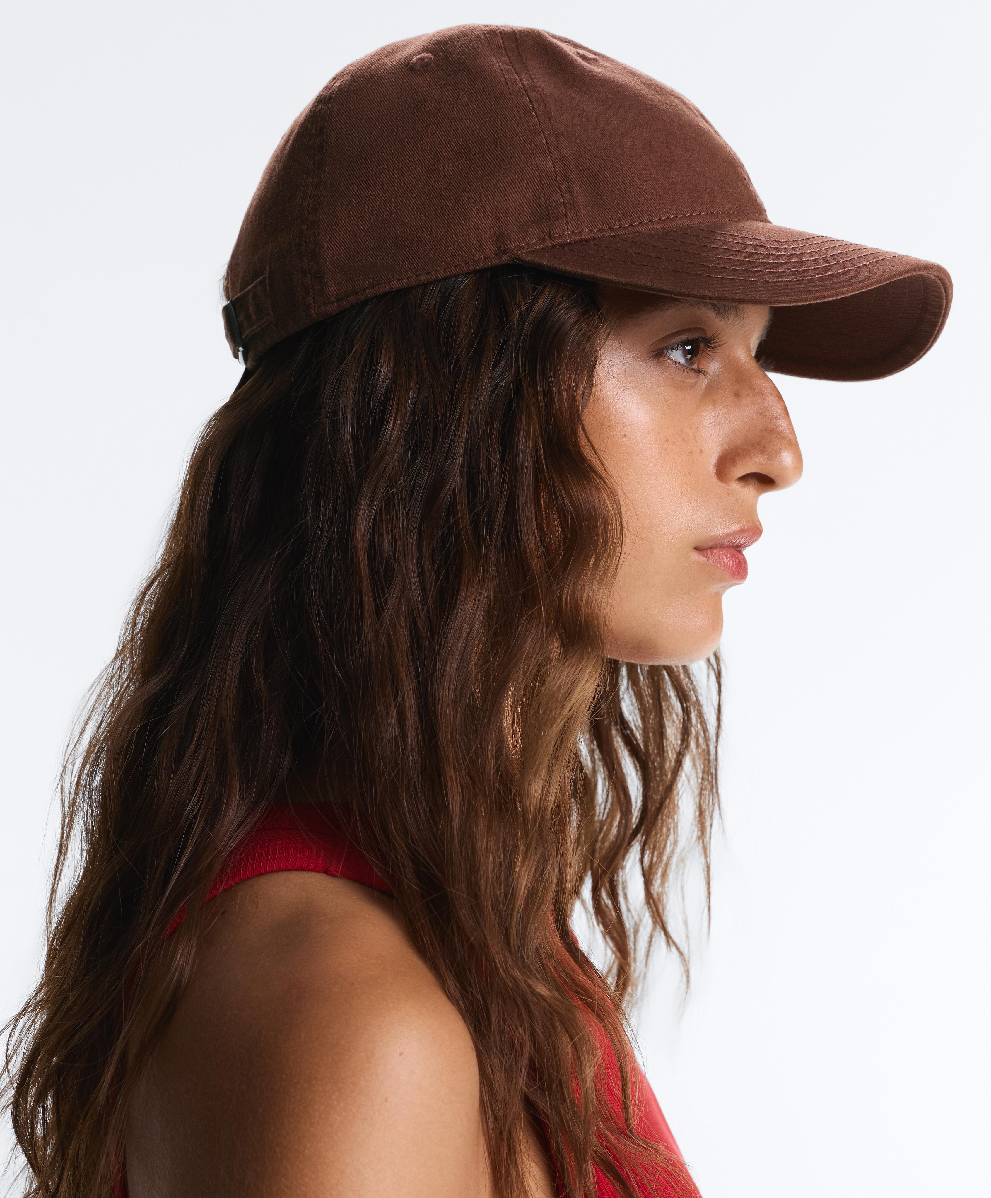 Washed-effect 100% cotton cap — BROWN