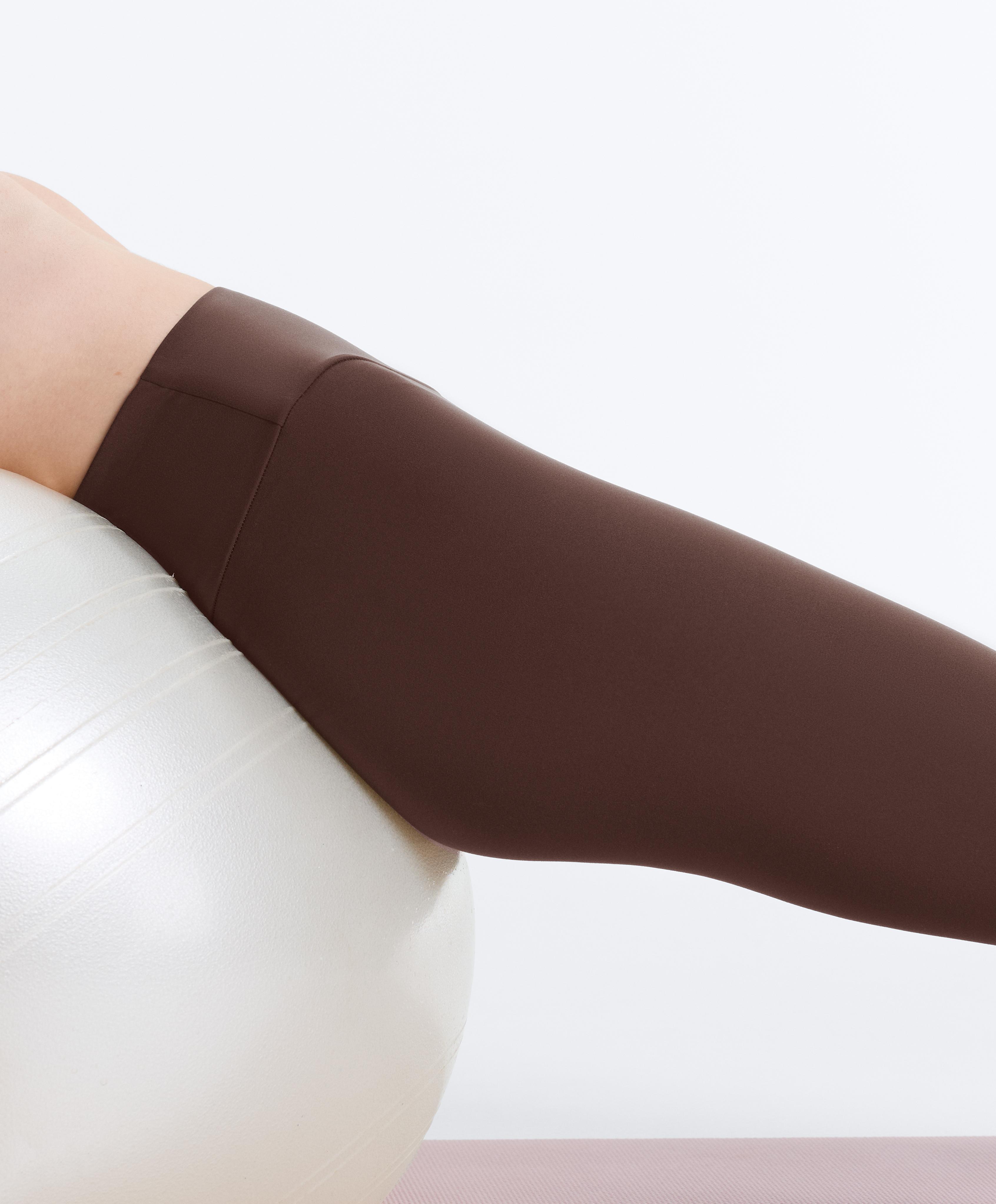 Comfortlux high-waisted ankle-length leggings — BROWN