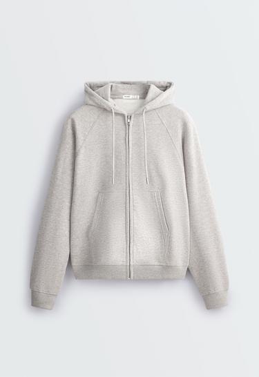 Zip-up fleece hoodie — MID-GREY MELANGE 6