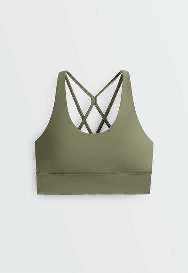 Medium support Comfortlux sports bra with cup — DARK KHAKI 6