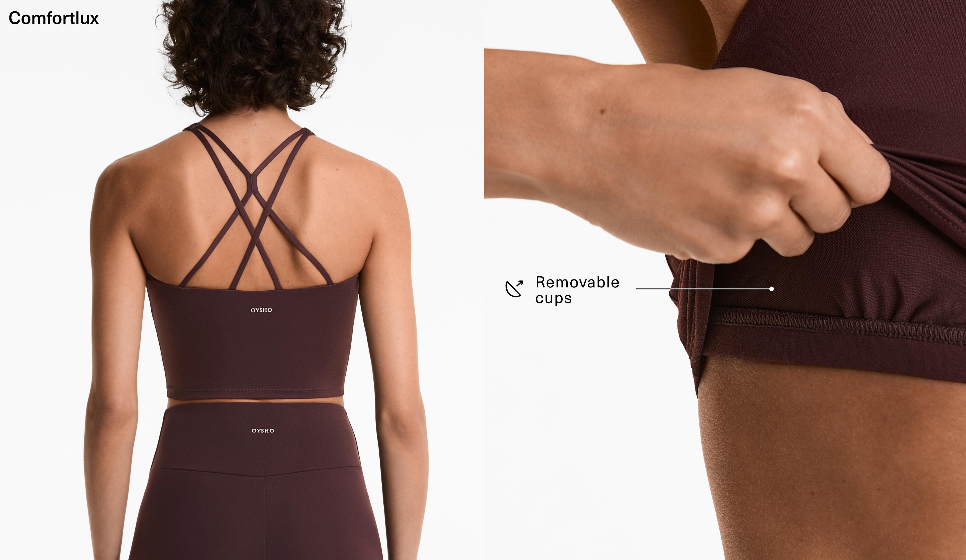 Comfortlux strap tank top with cups