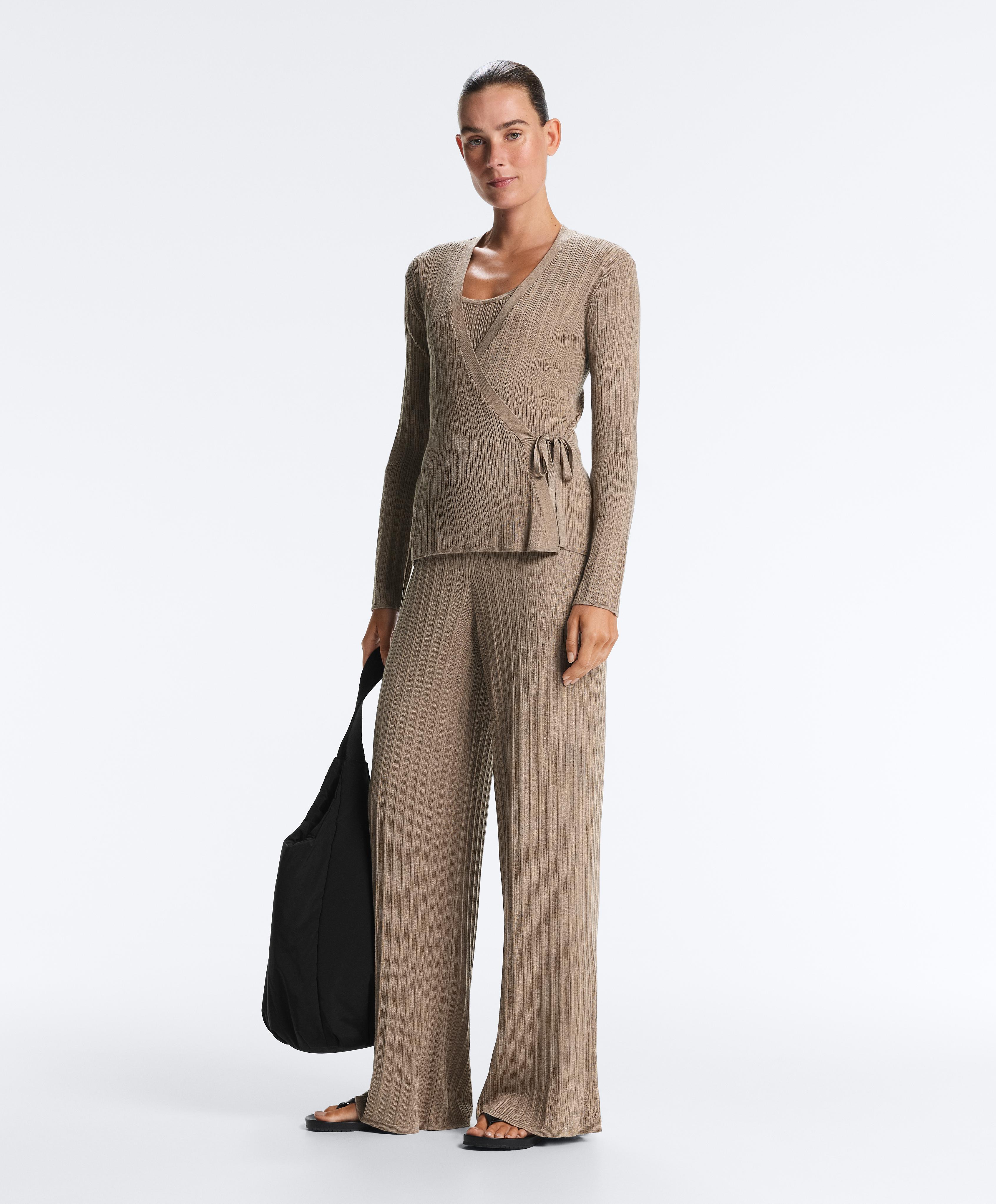 Rib knit top — DARK TAUPE