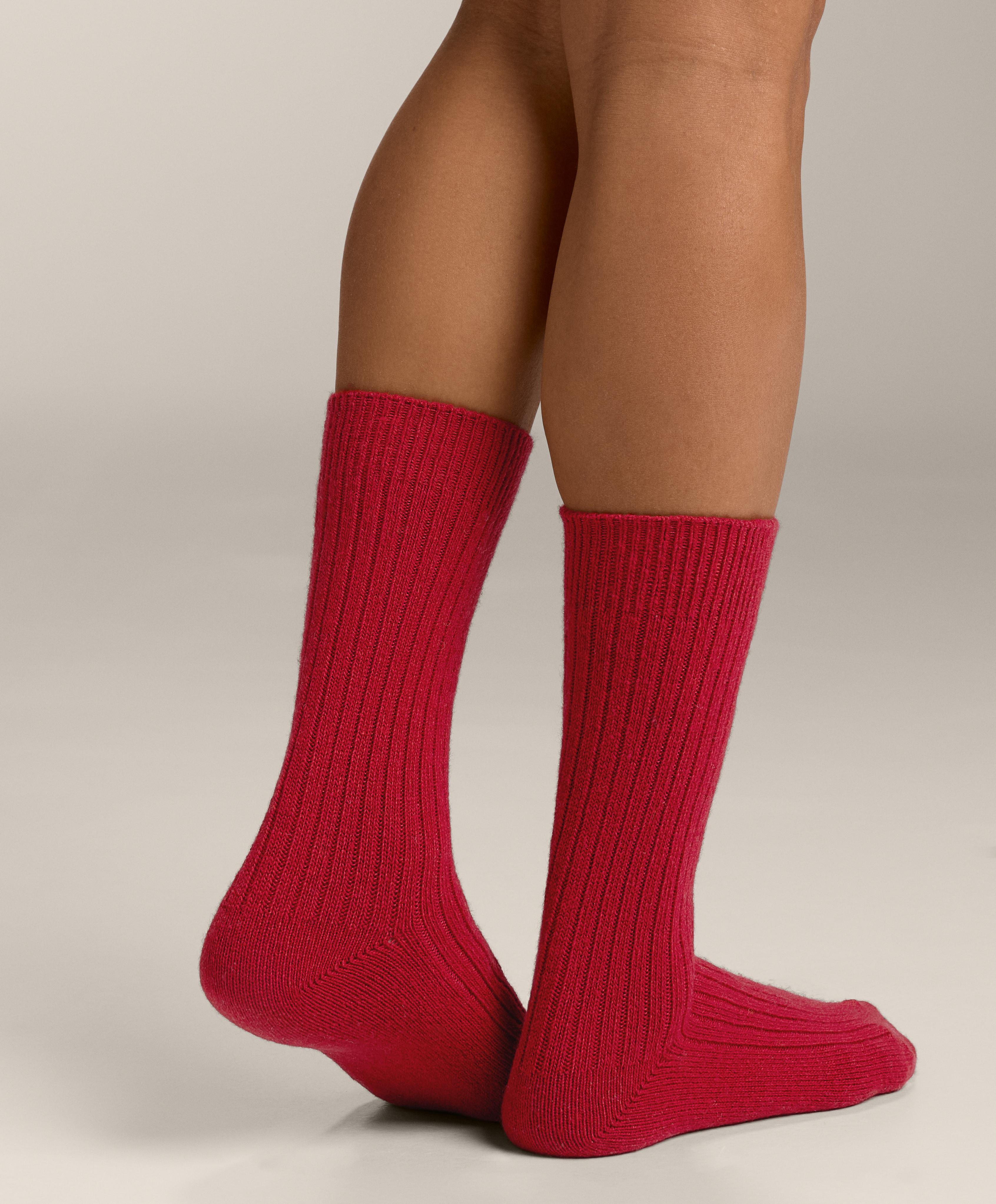 Classic socks 15% cashmere 10% wool — LOLLIPOP RED