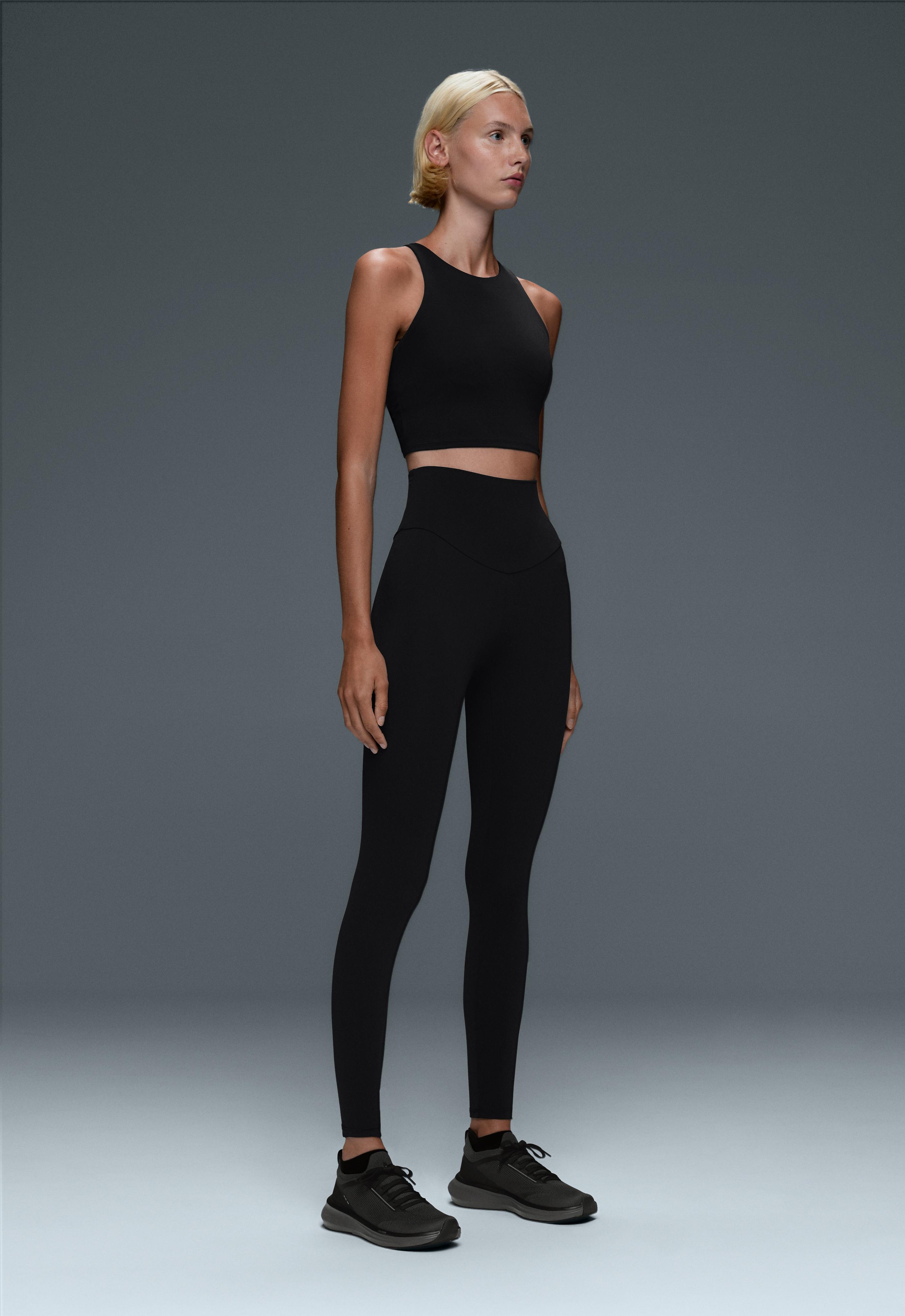 Comfortlux super high-rise ankle-length leggings — BLACK